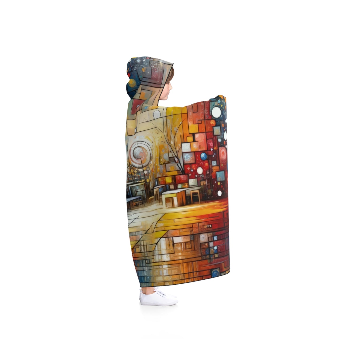 Reflective Habitation Art Hooded Blanket - ATUH.ART