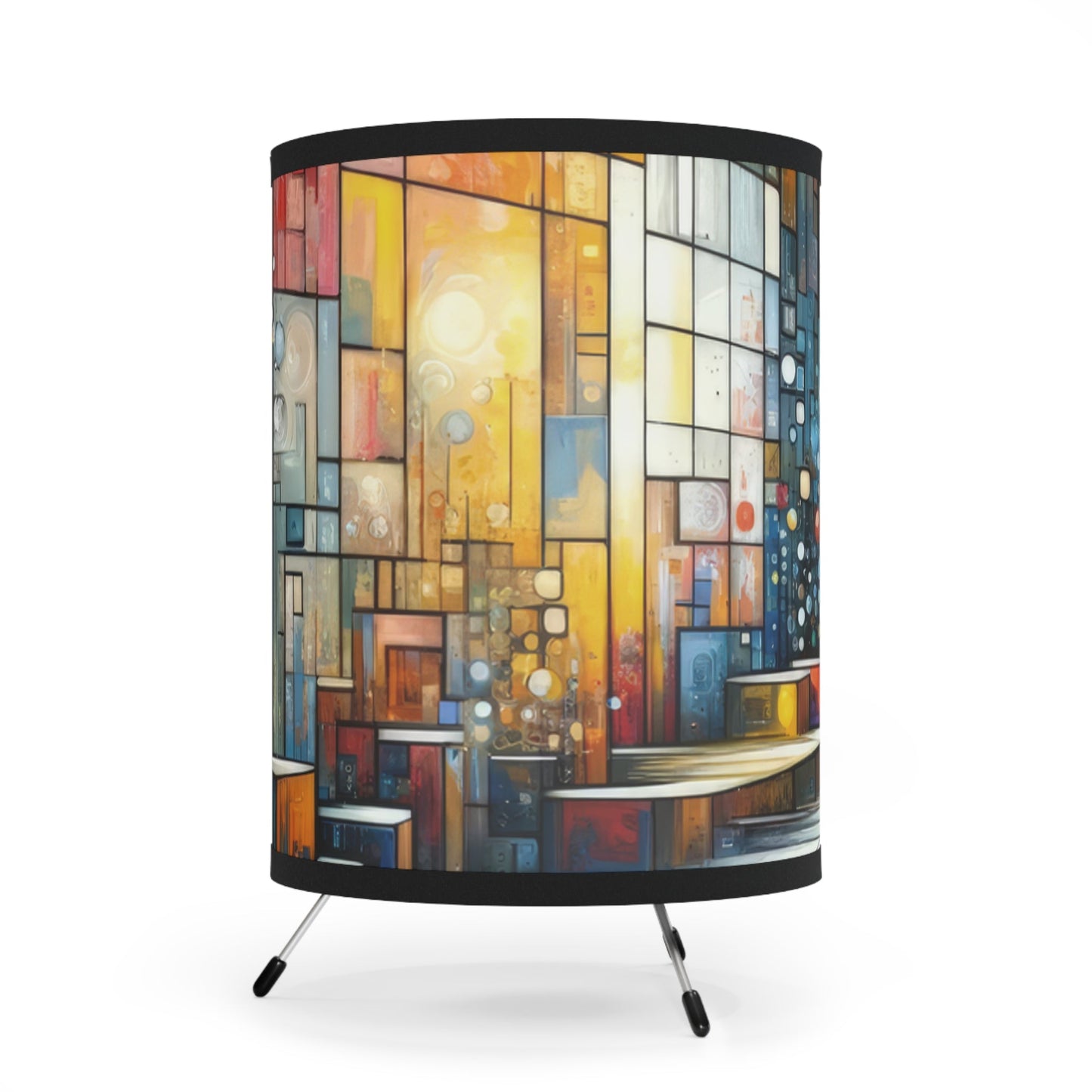 Reflective Habitation Art Tripod Lamp with High-Res Printed Shade, US\CA plug - ATUH.ART