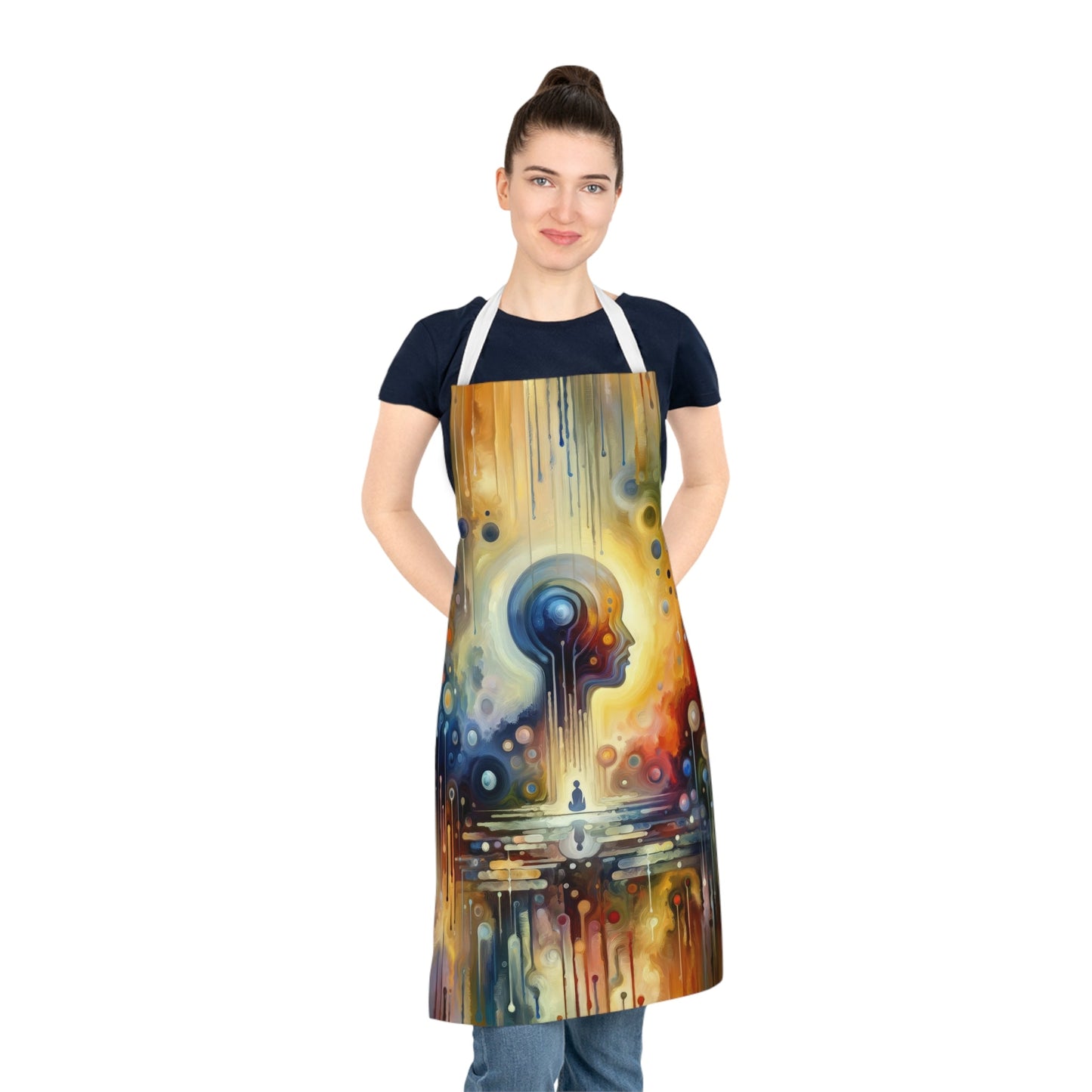 Reflective Oneness Healing Adult Apron (AOP) - ATUH.ART