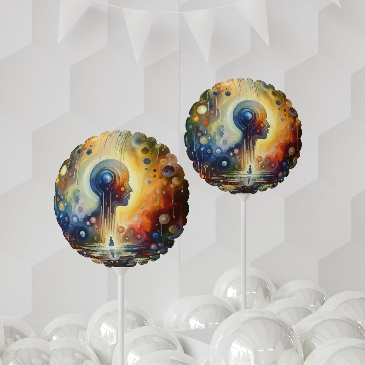 Reflective Oneness Healing Balloon (Round and Heart-shaped), 11" - ATUH.ART