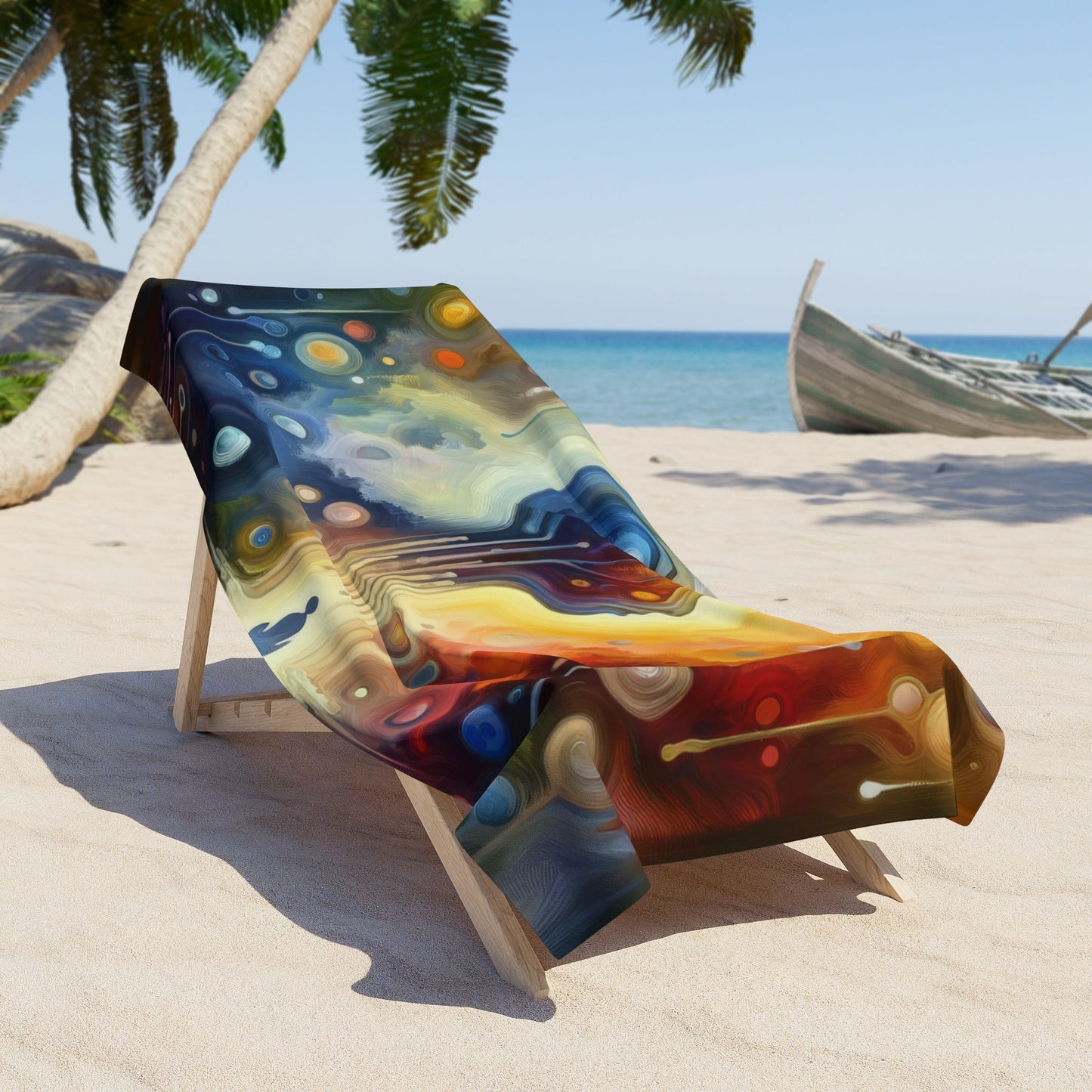 Reflective Oneness Healing Beach Towel - ATUH.ART