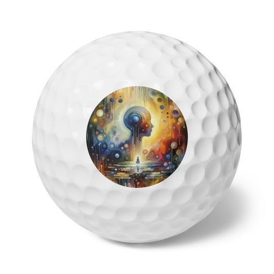 Reflective Oneness Healing Golf Balls, 6pcs - ATUH.ART