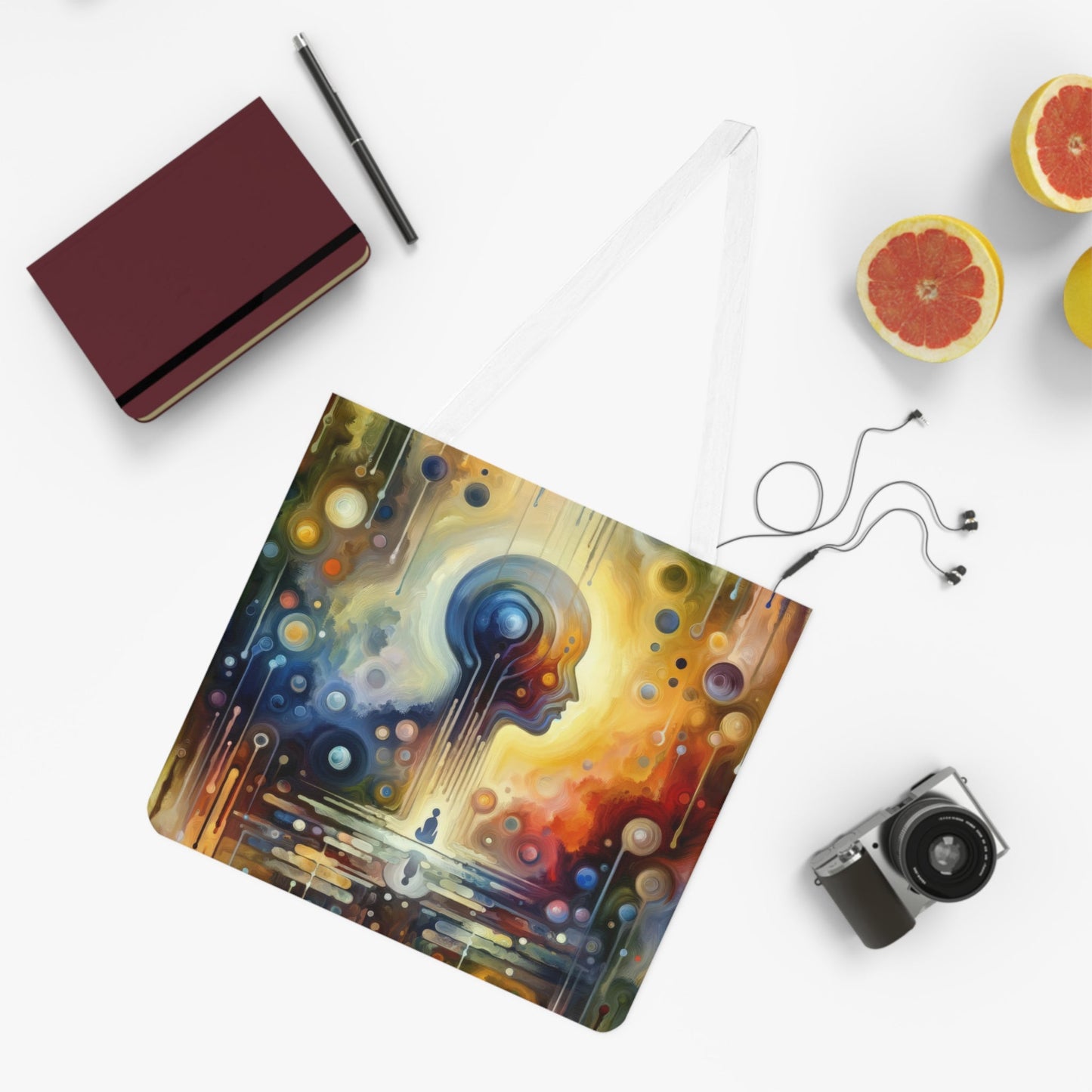 Reflective Oneness Healing Shoulder Tote Bag (AOP) - ATUH.ART