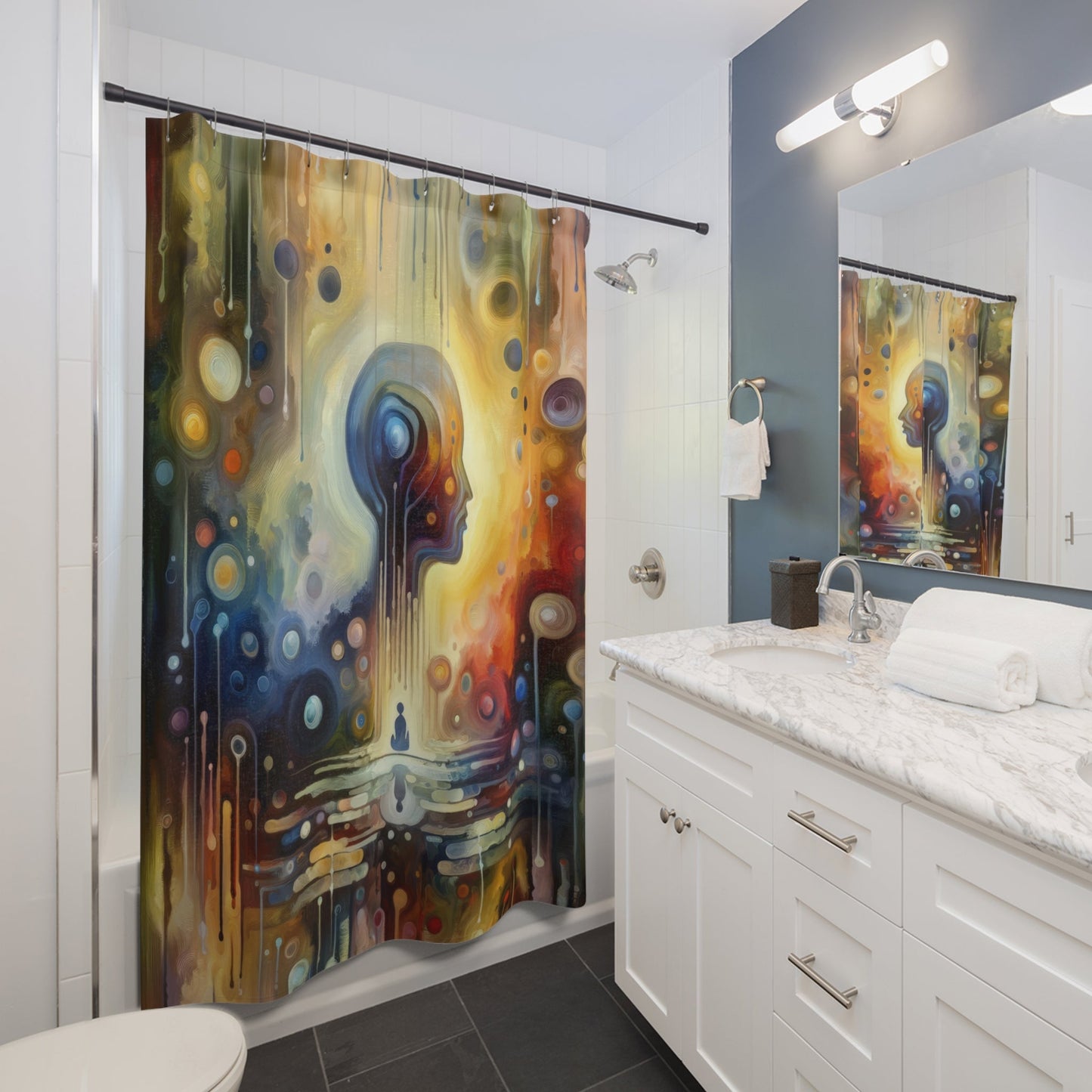 Reflective Oneness Healing Shower Curtains - ATUH.ART