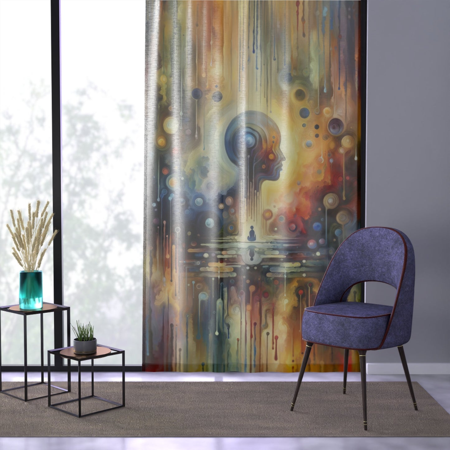 Reflective Oneness Healing Window Curtain - ATUH.ART