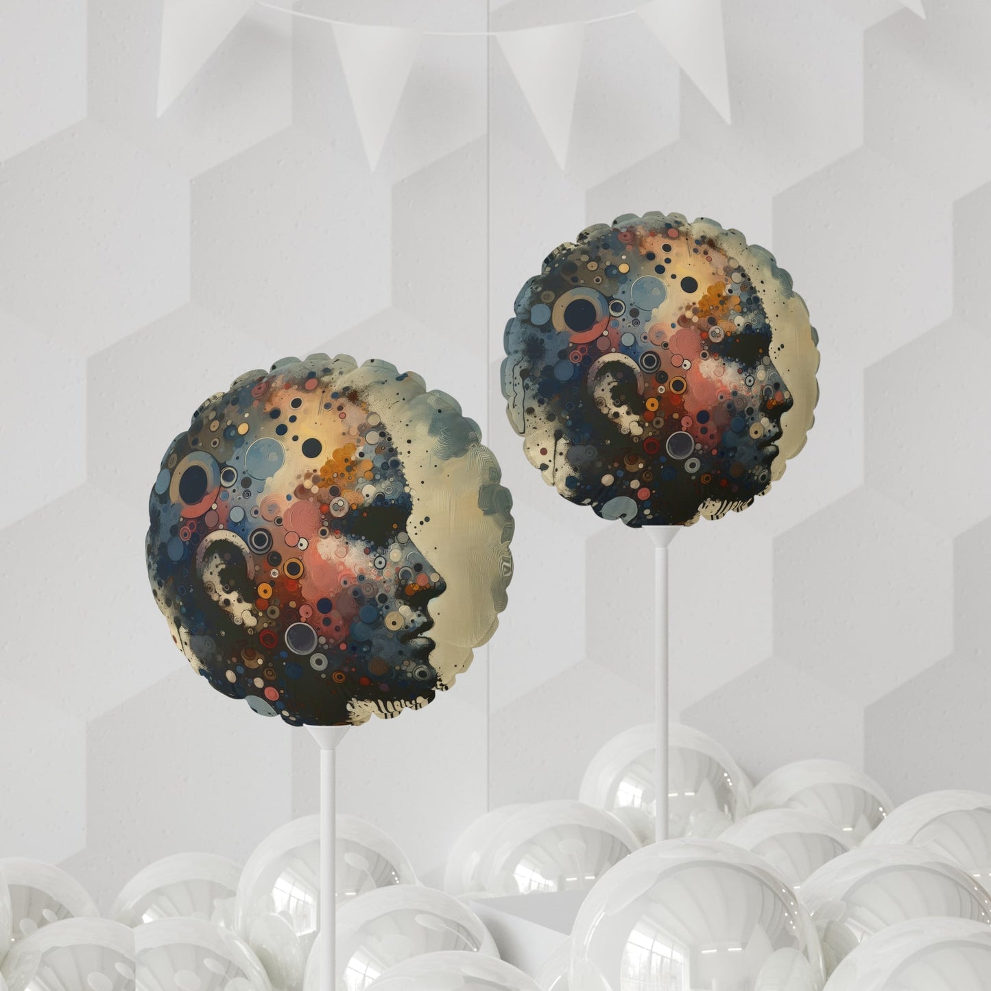Reflective Tachism Contemplation Balloon (Round and Heart-shaped), 11" - ATUH.ART