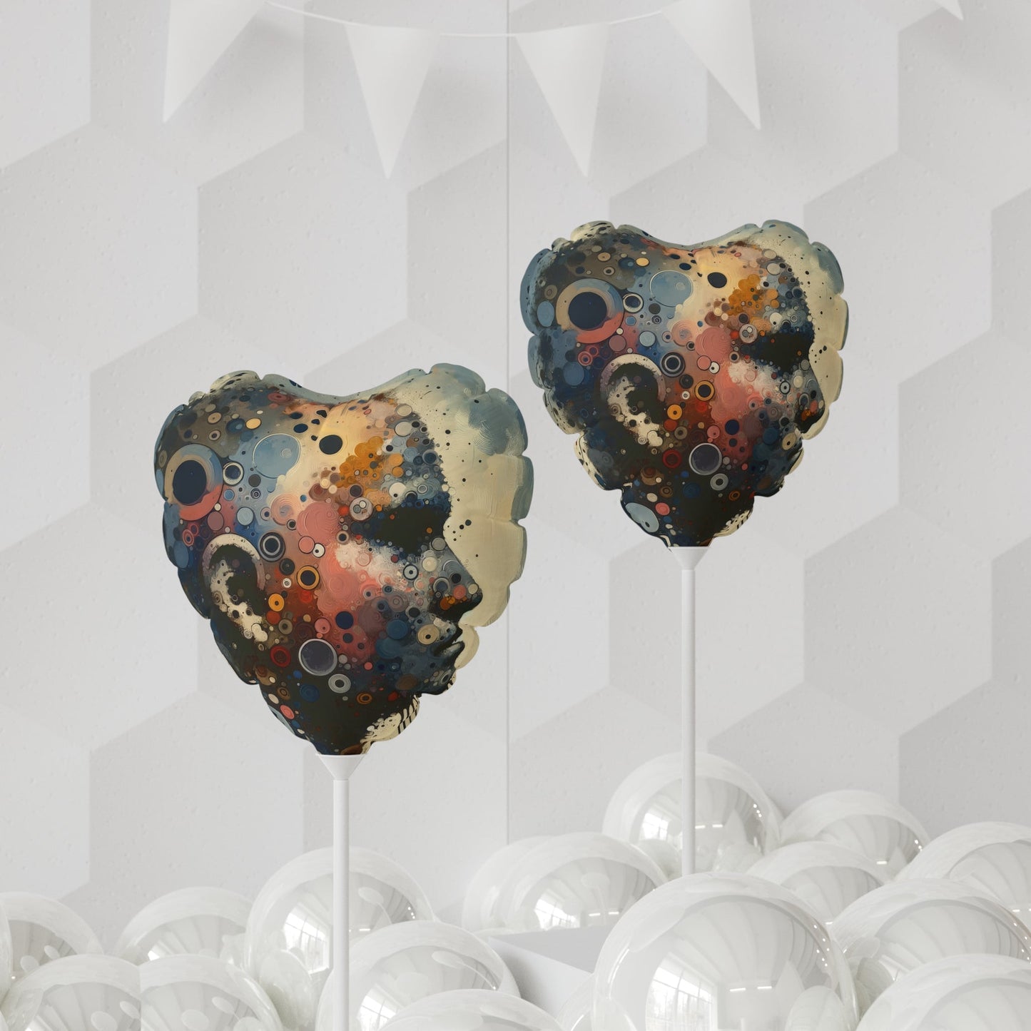 Reflective Tachism Contemplation Balloon (Round and Heart-shaped), 11" - ATUH.ART