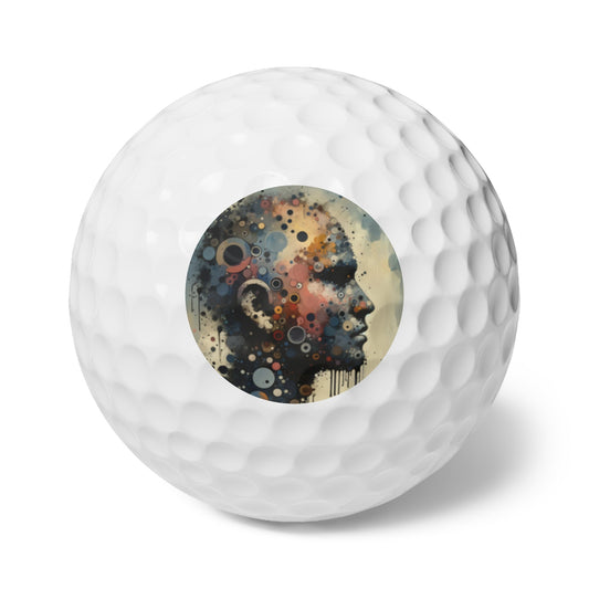 Reflective Tachism Contemplation Golf Balls, 6pcs - ATUH.ART