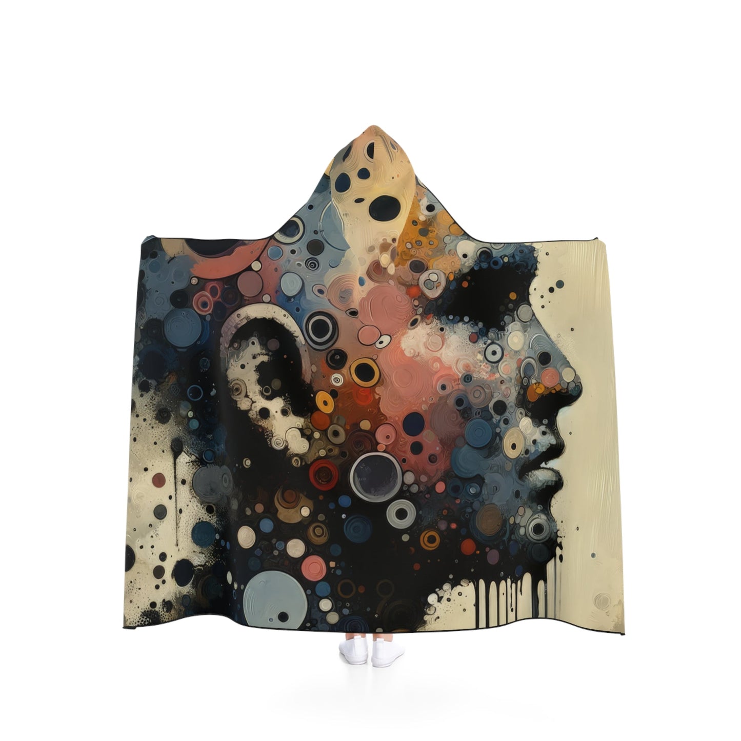 Reflective Tachism Contemplation Hooded Blanket - ATUH.ART