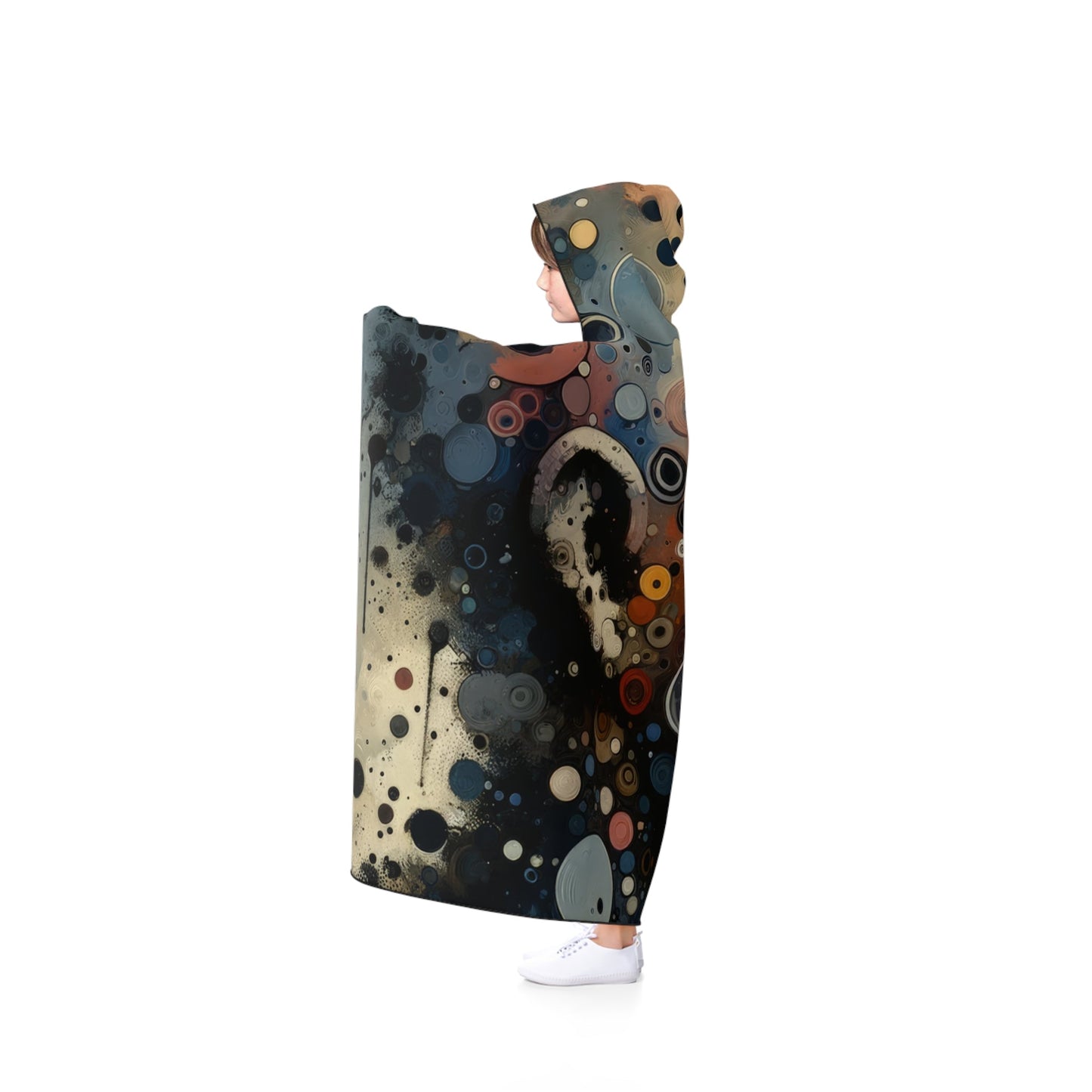 Reflective Tachism Contemplation Hooded Blanket - ATUH.ART