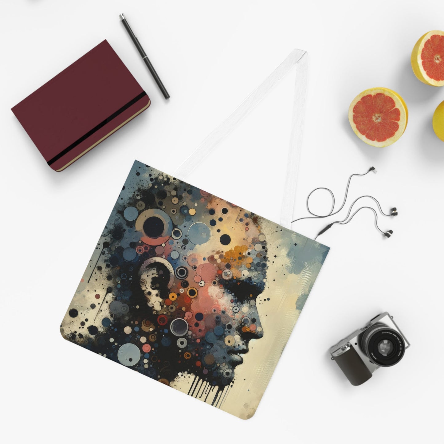 Reflective Tachism Contemplation Shoulder Tote Bag (AOP) - ATUH.ART