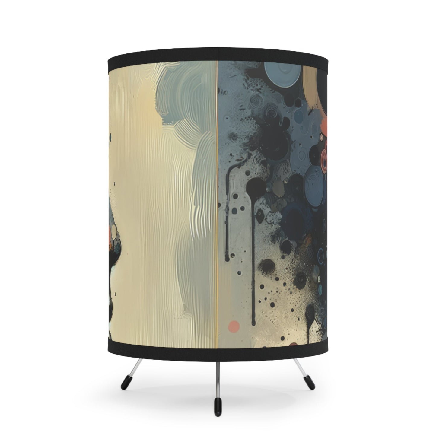 Reflective Tachism Contemplation Tripod Lamp with High-Res Printed Shade, US\CA plug - ATUH.ART