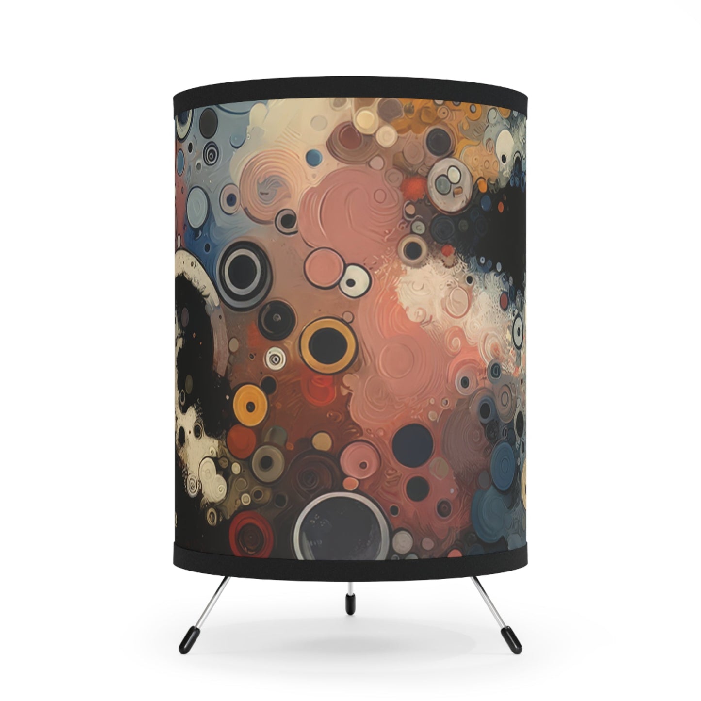 Reflective Tachism Contemplation Tripod Lamp with High-Res Printed Shade, US\CA plug - ATUH.ART