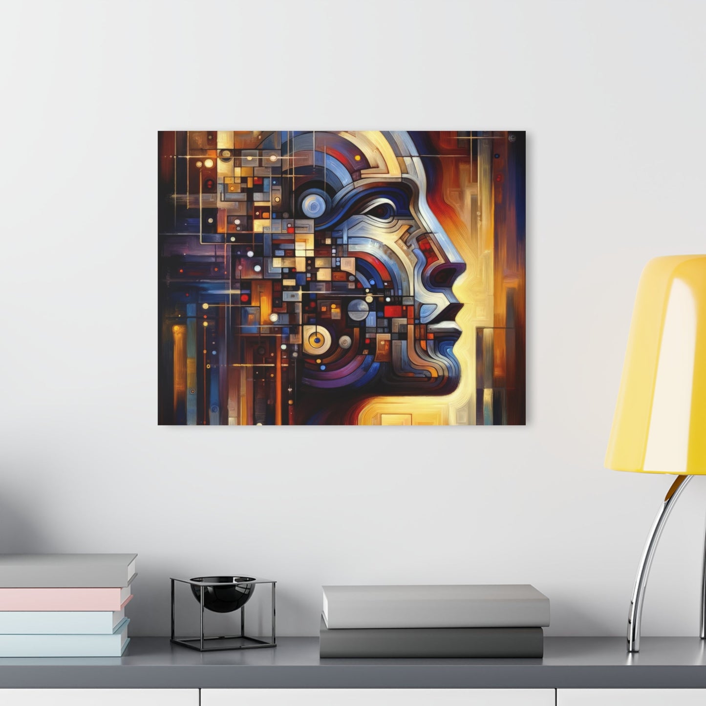 Reflective Tachism Shield Acrylic Prints (French Cleat Hanging) - ATUH.ART