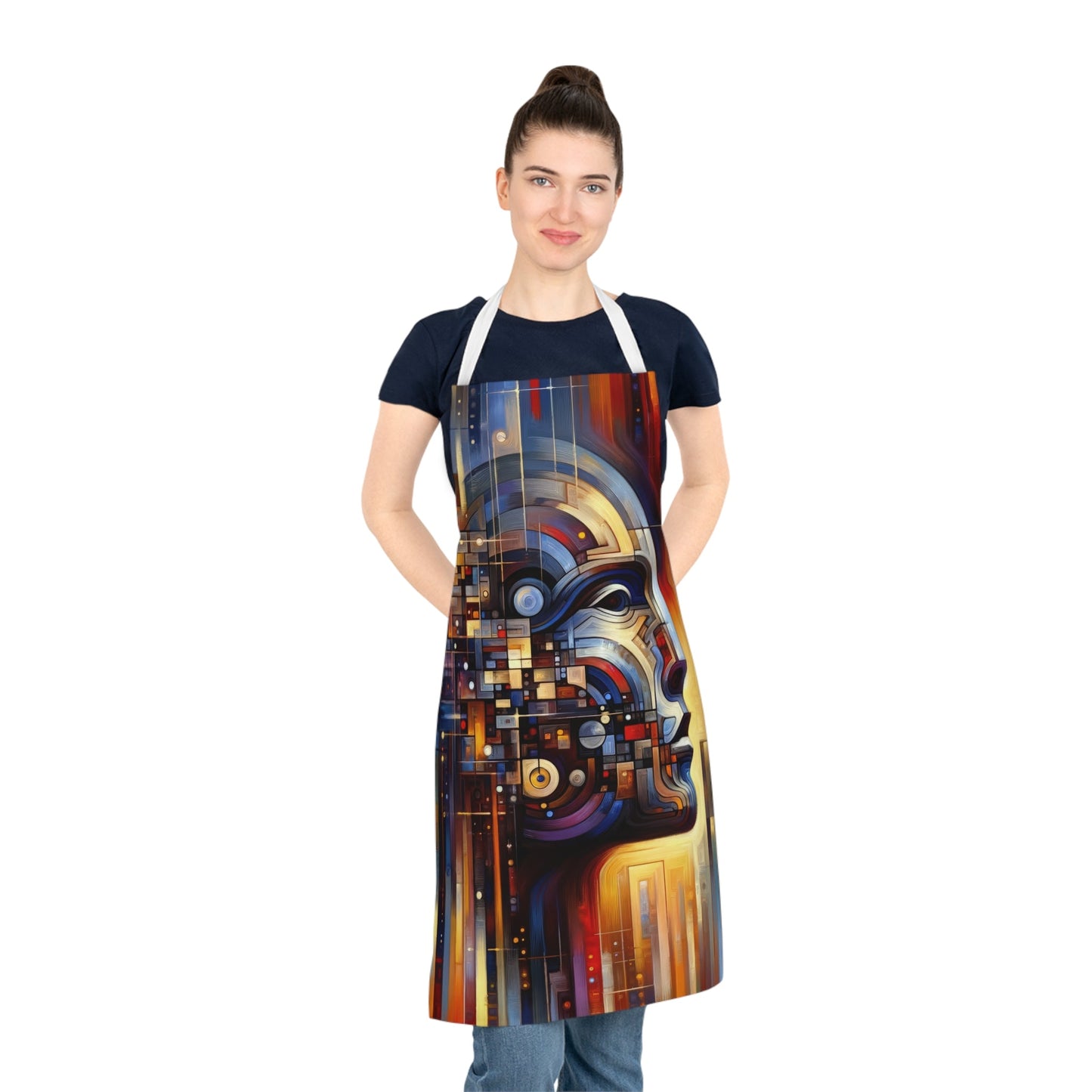 Reflective Tachism Shield Adult Apron (AOP) - ATUH.ART
