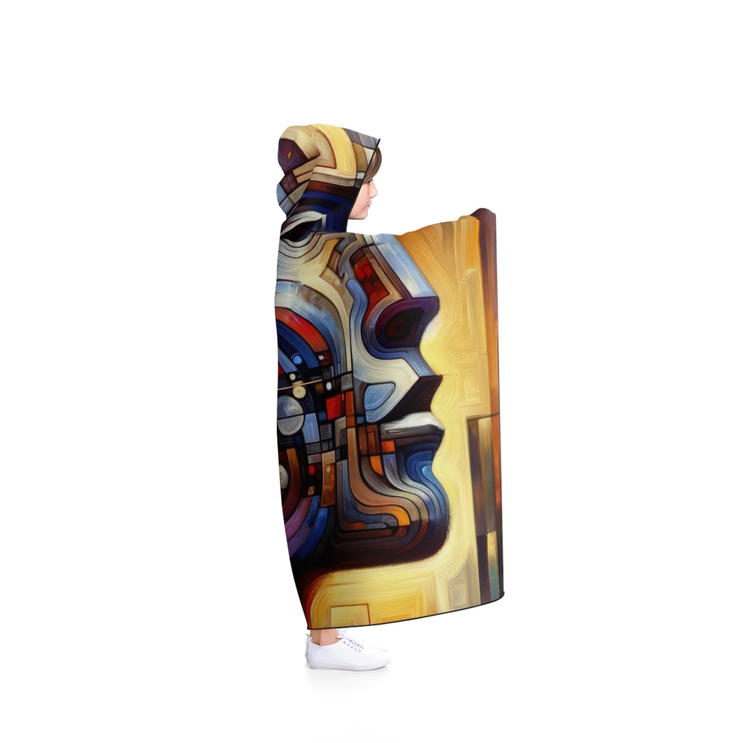 Reflective Tachism Shield Hooded Blanket - ATUH.ART