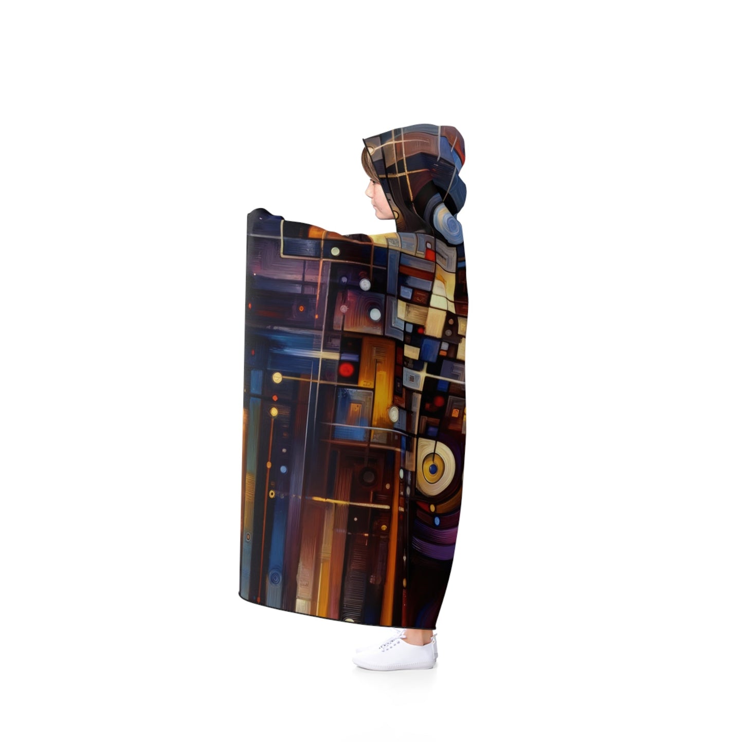 Reflective Tachism Shield Hooded Blanket - ATUH.ART