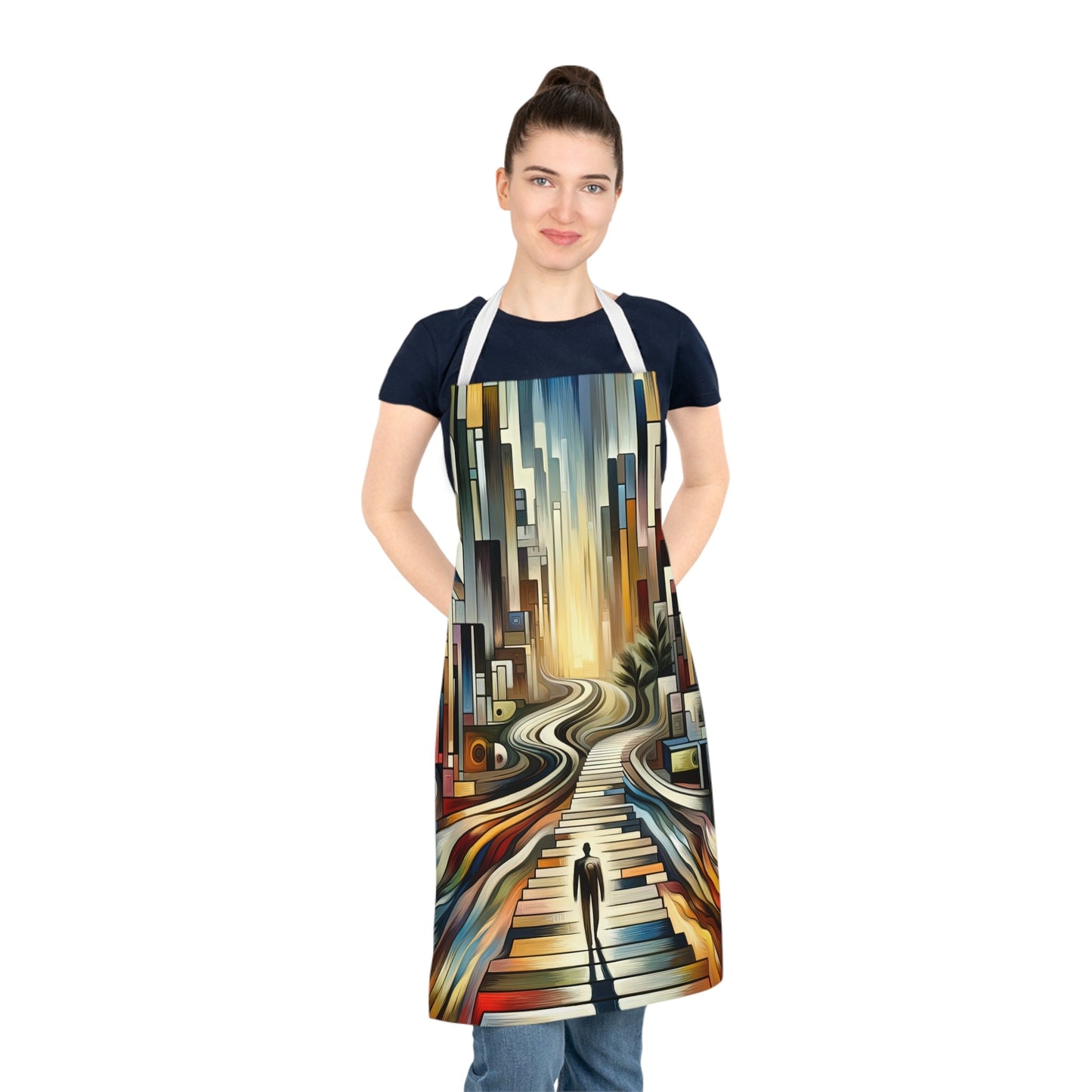 Relatable Journey Abstraction Adult Apron (AOP) - ATUH.ART