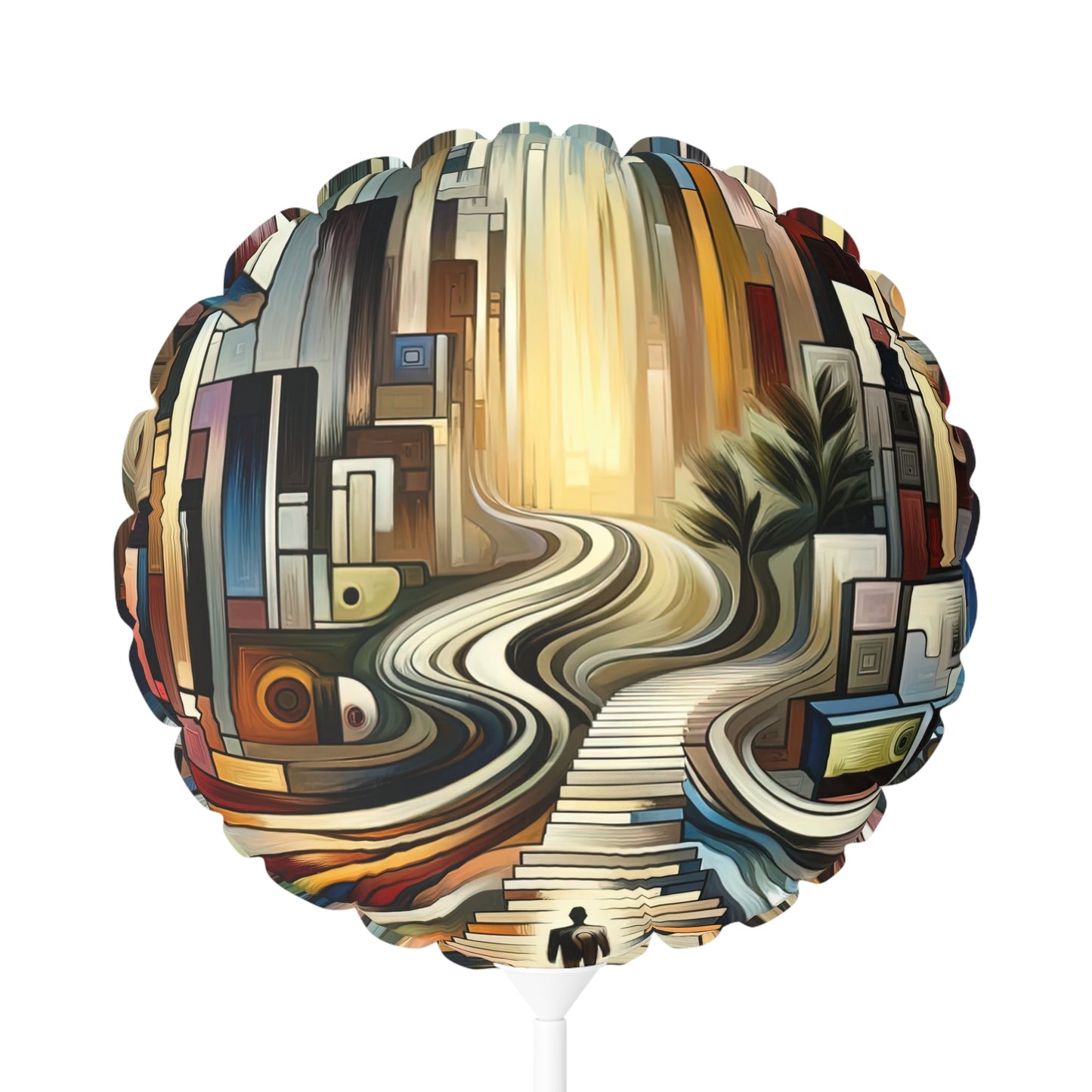 Relatable Journey Abstraction Balloon (Round and Heart-shaped), 11" - ATUH.ART