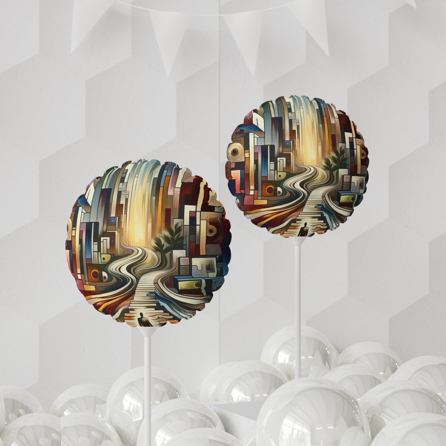 Relatable Journey Abstraction Balloon (Round and Heart-shaped), 11" - ATUH.ART