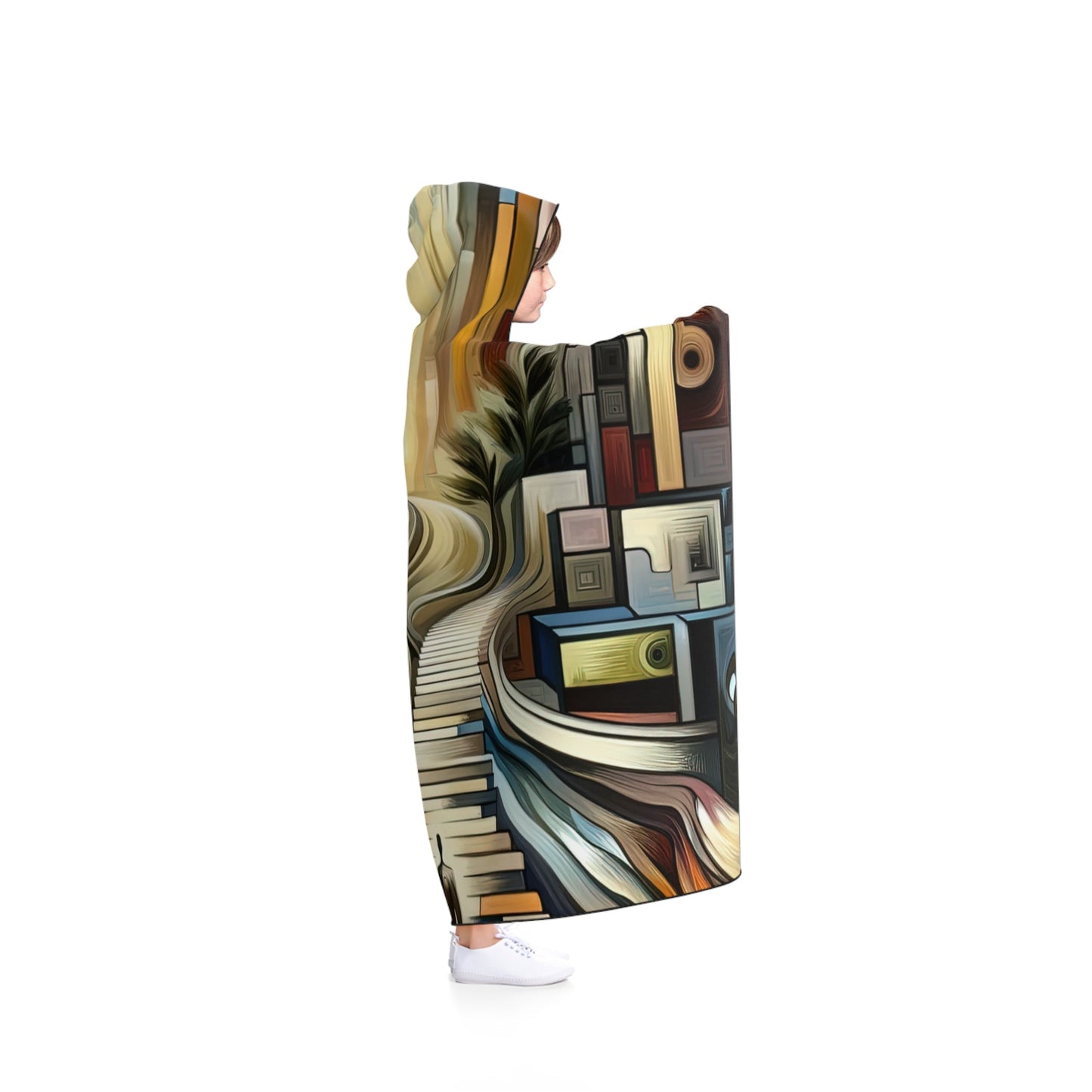 Relatable Journey Abstraction Hooded Blanket - ATUH.ART