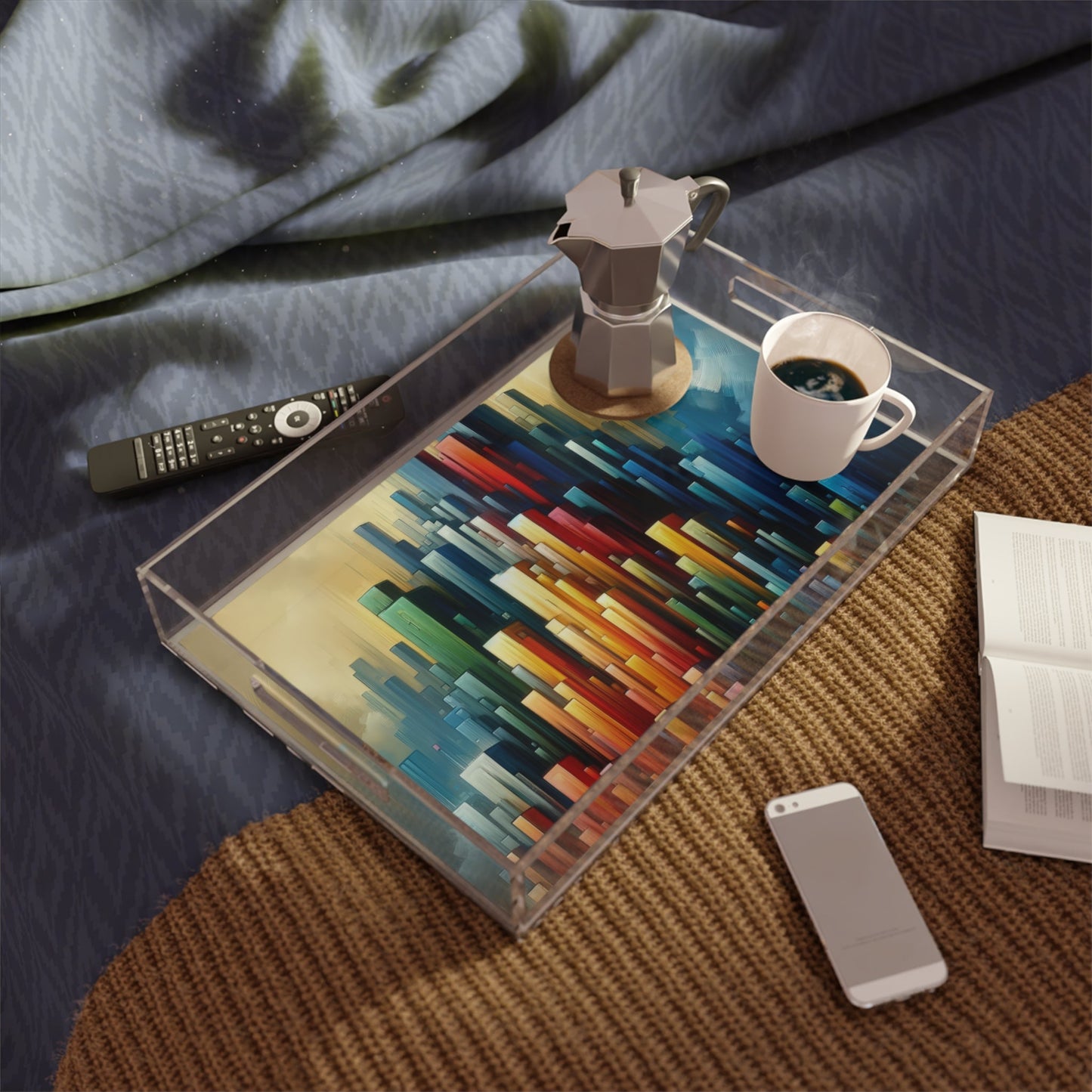 Resolute Fortress Metamorphosis Acrylic Serving Tray - ATUH.ART