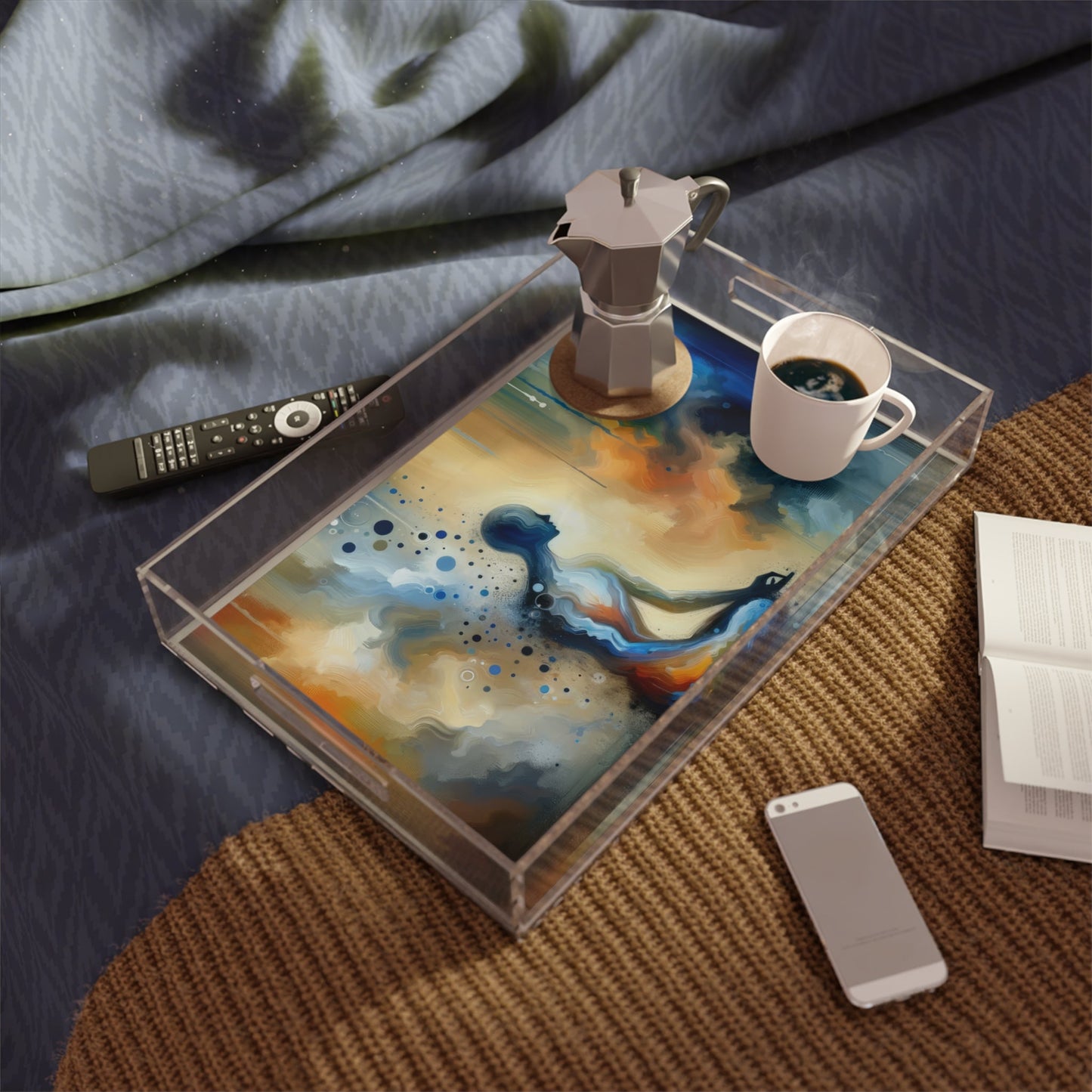 Resonance Abstract Healing Acrylic Serving Tray - ATUH.ART