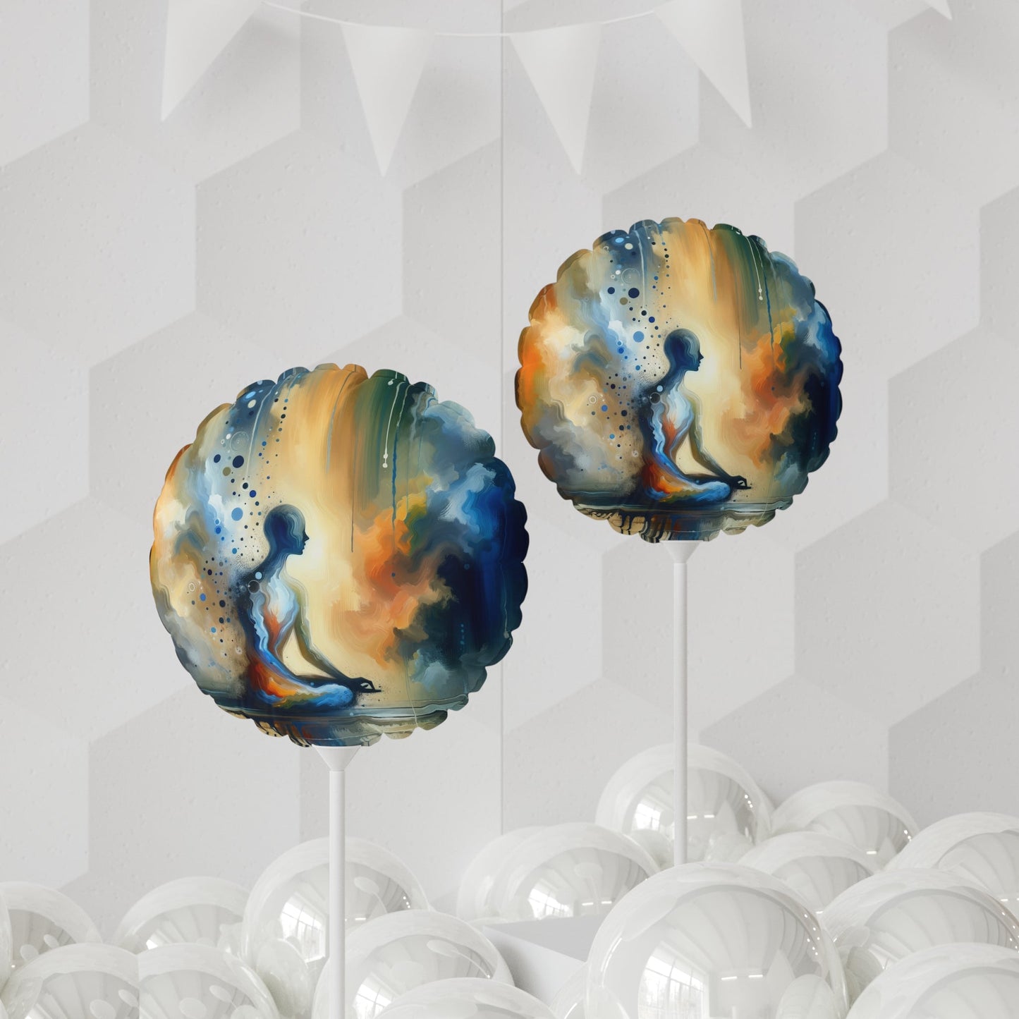 Resonance Abstract Healing Balloon (Round and Heart-shaped), 11" - ATUH.ART