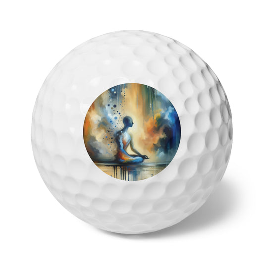 Resonance Abstract Healing Golf Balls, 6pcs - ATUH.ART