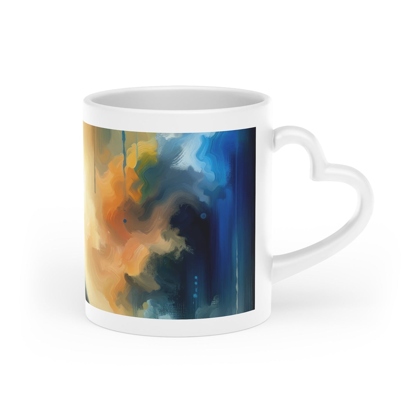 Resonance Abstract Healing Heart-Shaped Mug - ATUH.ART