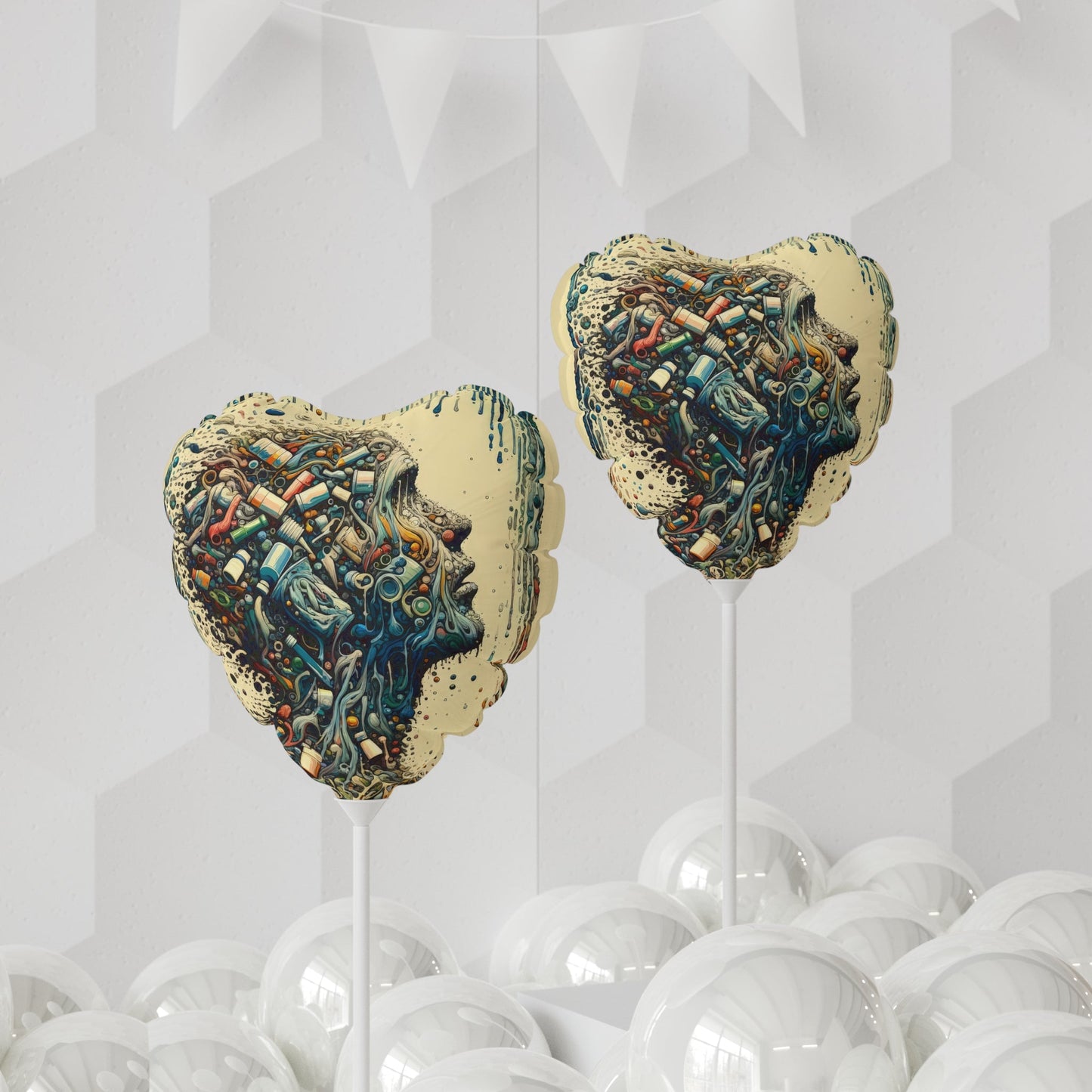 Rethinking Consumption Transformation Balloon (Round and Heart-shaped), 11" - ATUH.ART
