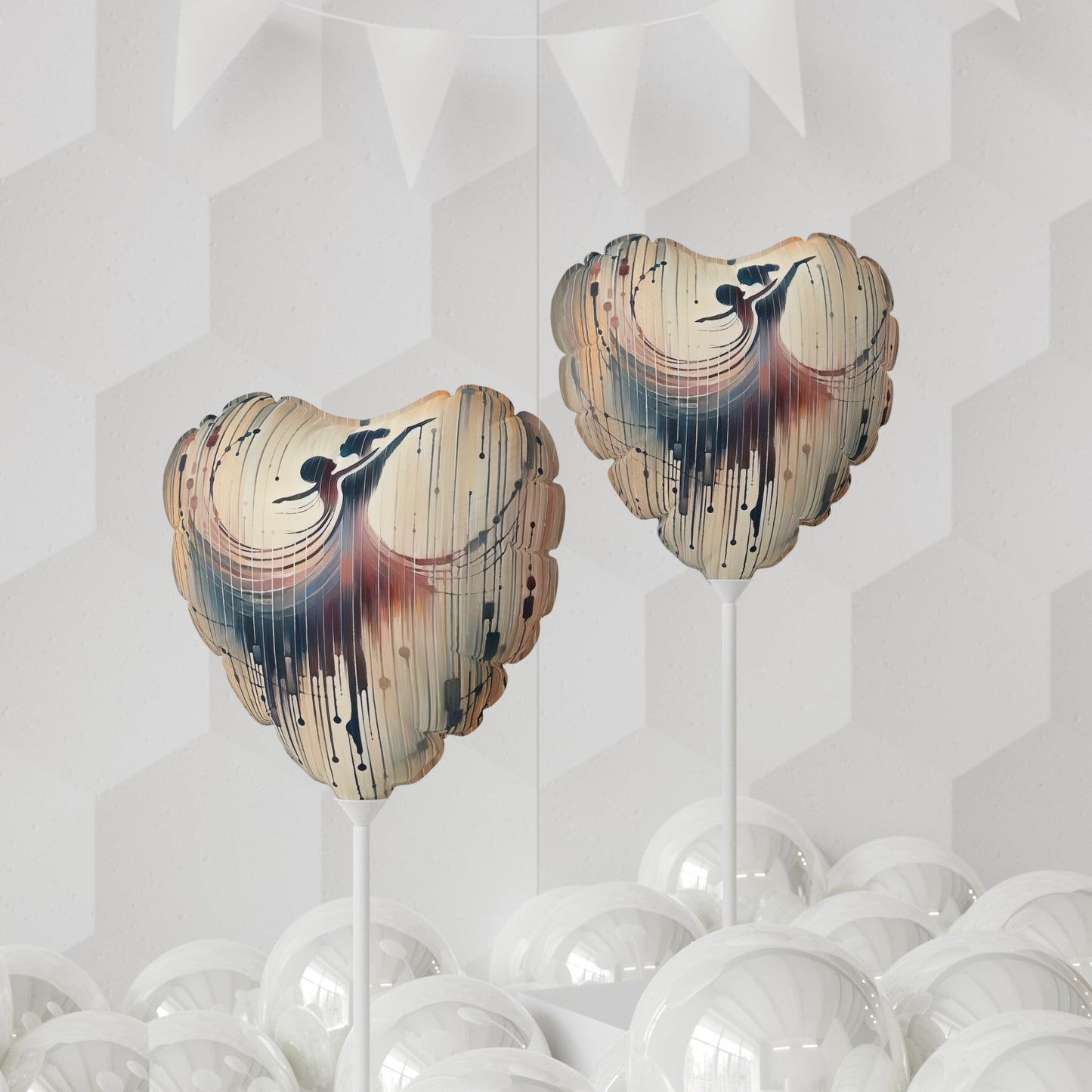 Rhythmic Heart Dance Balloon (Round and Heart-shaped), 11" - ATUH.ART