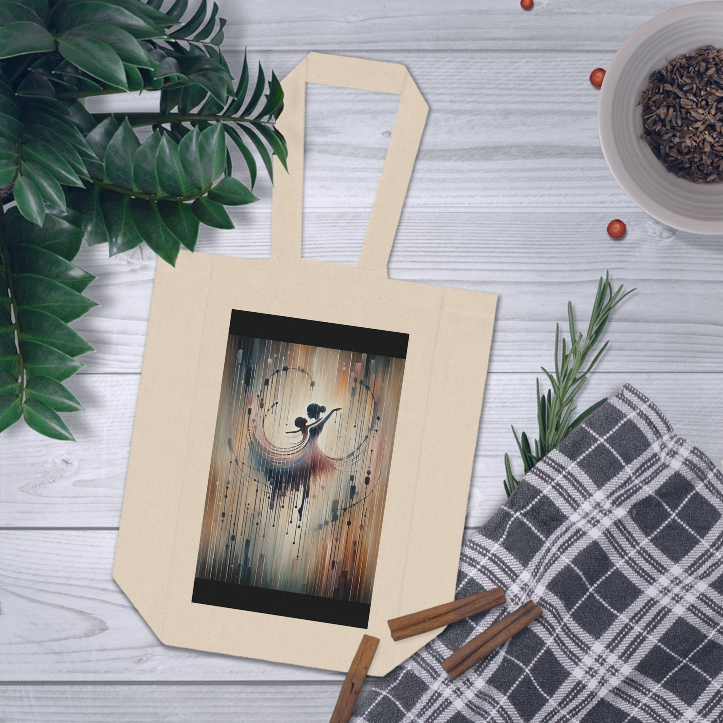 Rhythmic Heart Dance Double Wine Tote Bag - ATUH.ART