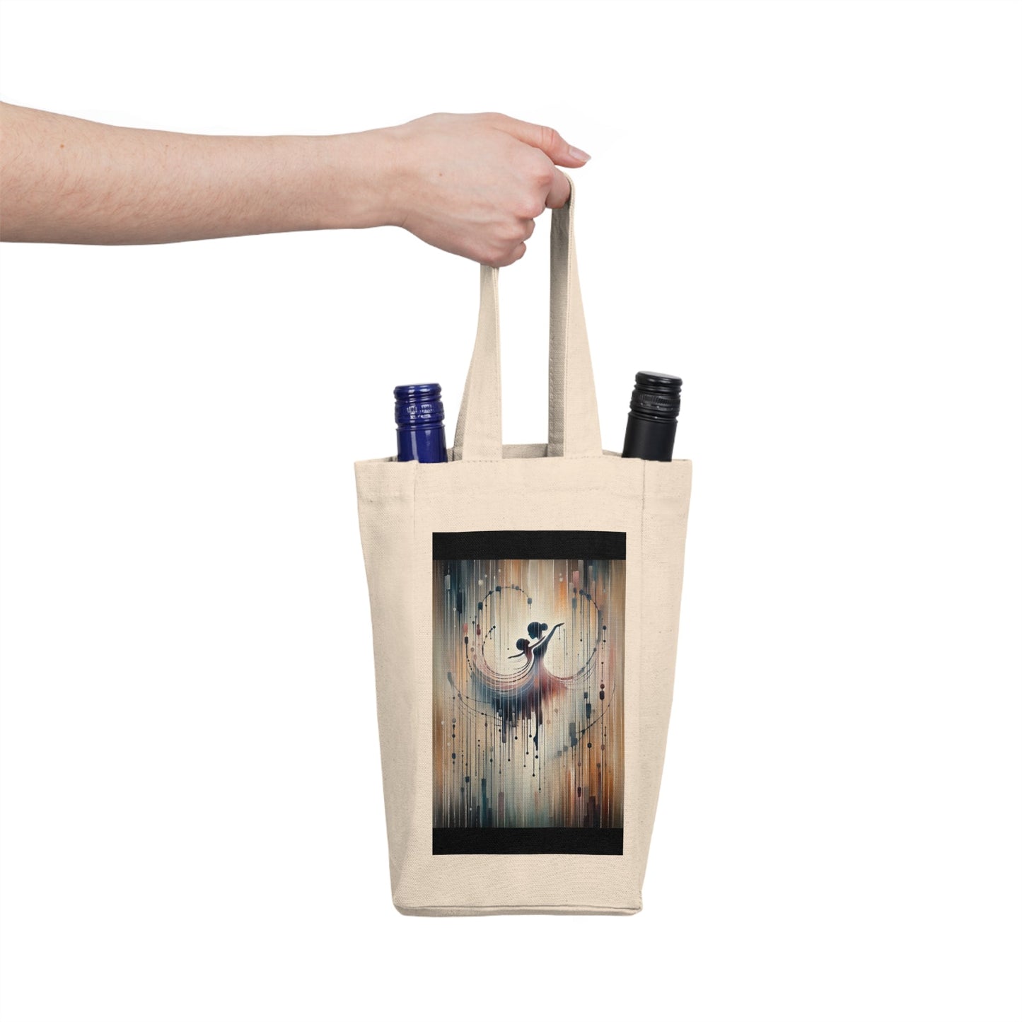 Rhythmic Heart Dance Double Wine Tote Bag - ATUH.ART