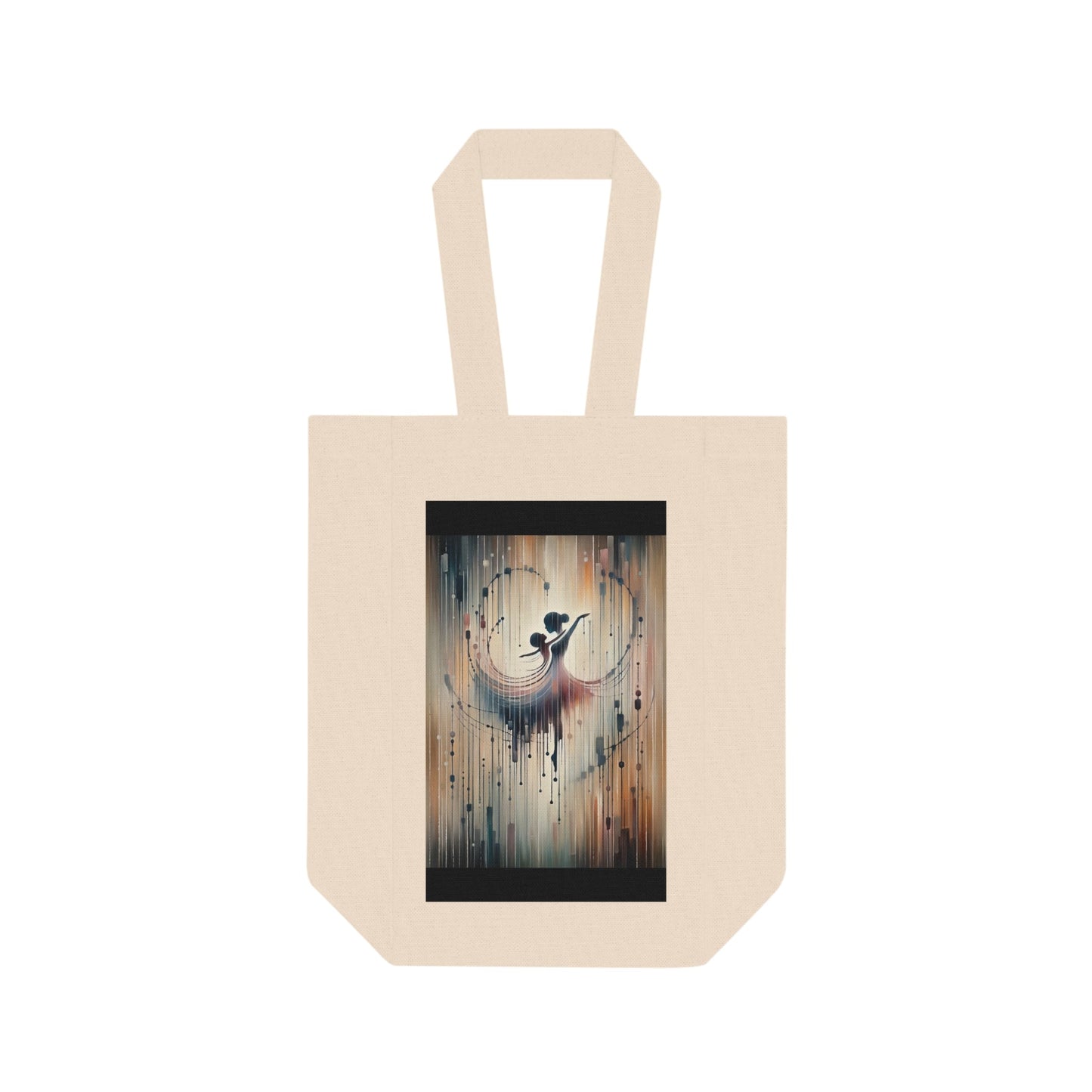Rhythmic Heart Dance Double Wine Tote Bag - ATUH.ART