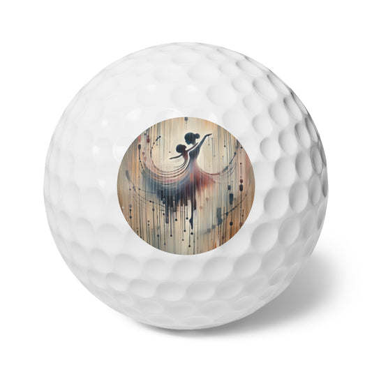 Rhythmic Heart Dance Golf Balls, 6pcs - ATUH.ART
