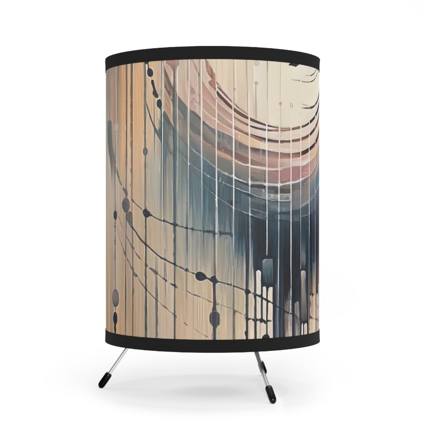Rhythmic Heart Dance Tripod Lamp with High-Res Printed Shade, US\CA plug - ATUH.ART