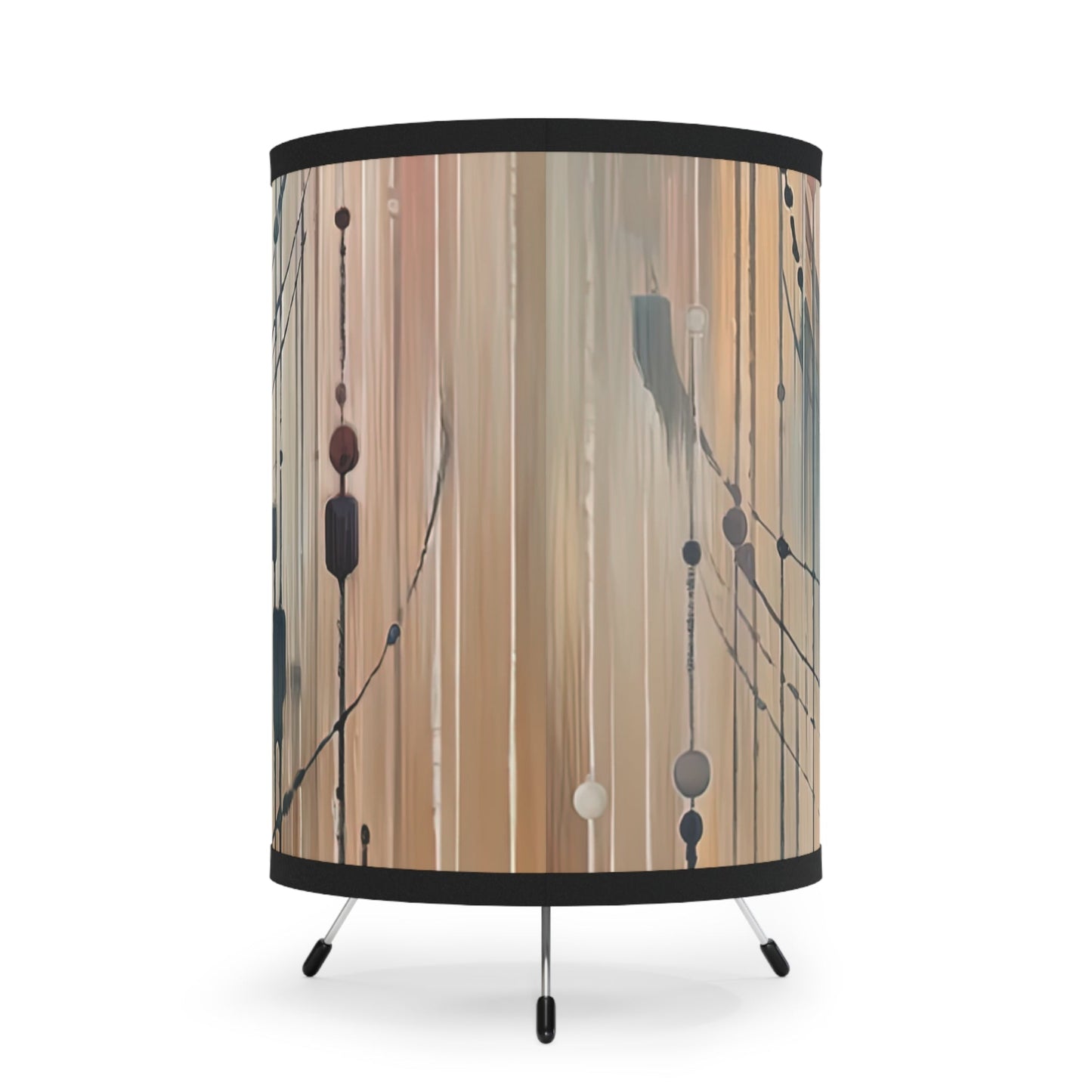 Rhythmic Heart Dance Tripod Lamp with High-Res Printed Shade, US\CA plug - ATUH.ART