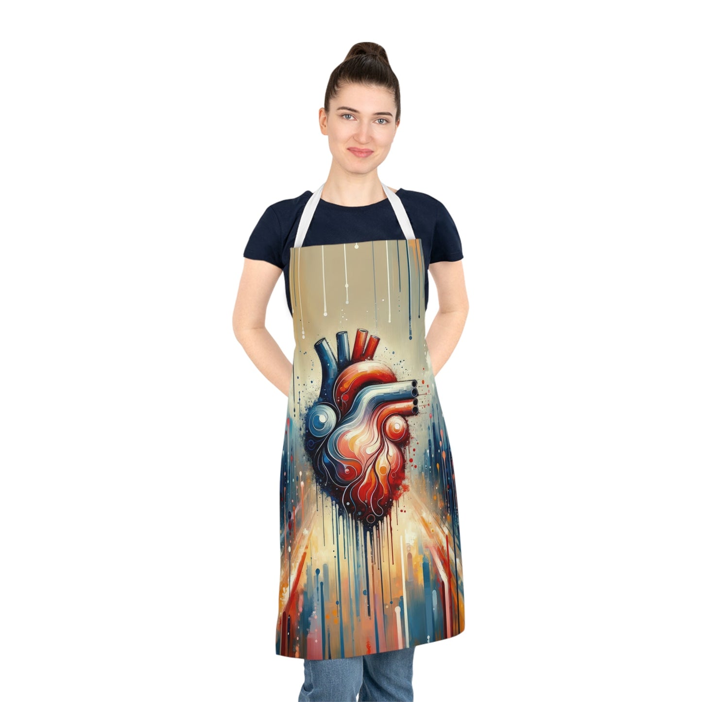 Rhythmic Heart Harmony Adult Apron (AOP) - ATUH.ART