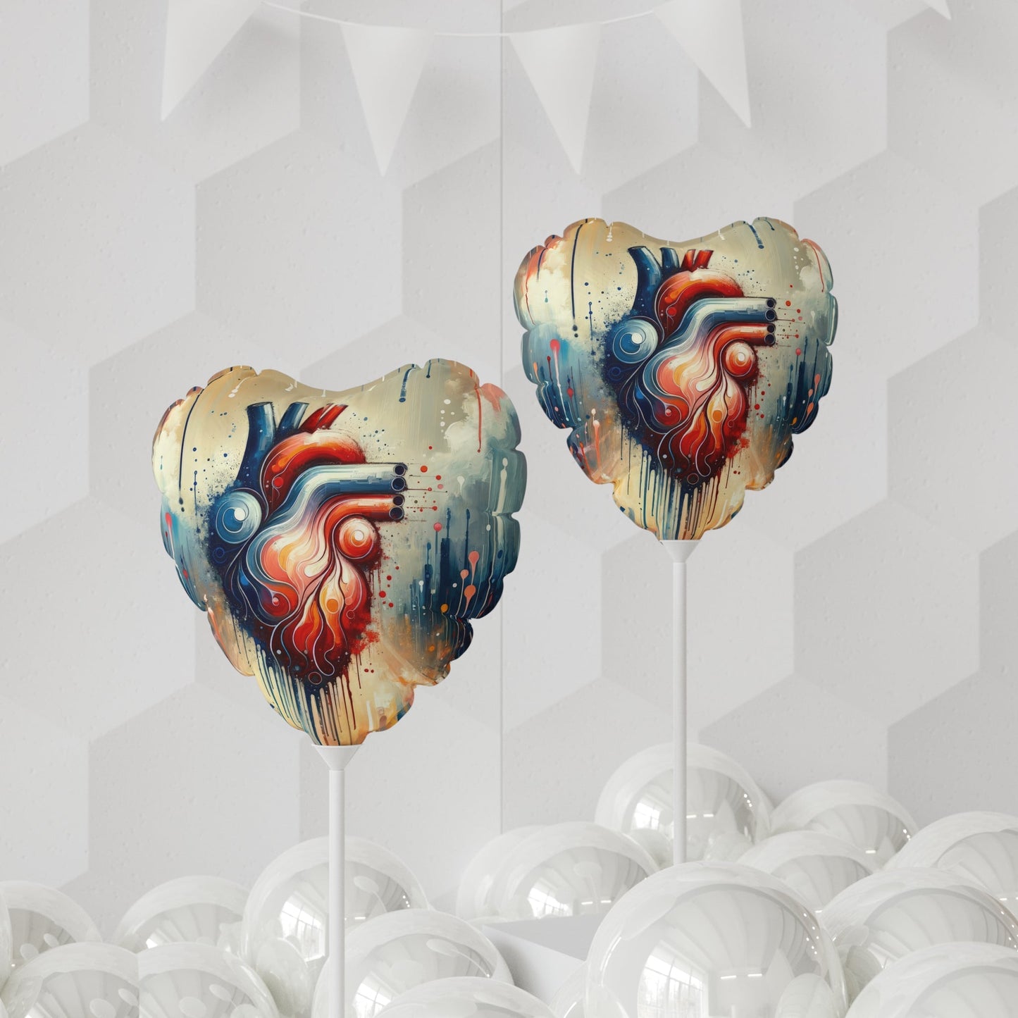 Rhythmic Heart Harmony Balloon (Round and Heart-shaped), 11" - ATUH.ART