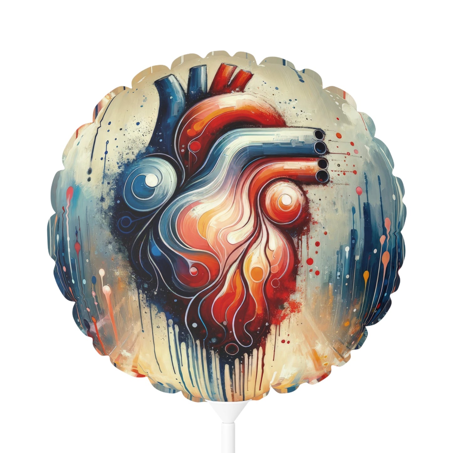 Rhythmic Heart Harmony Balloon (Round and Heart-shaped), 11" - ATUH.ART
