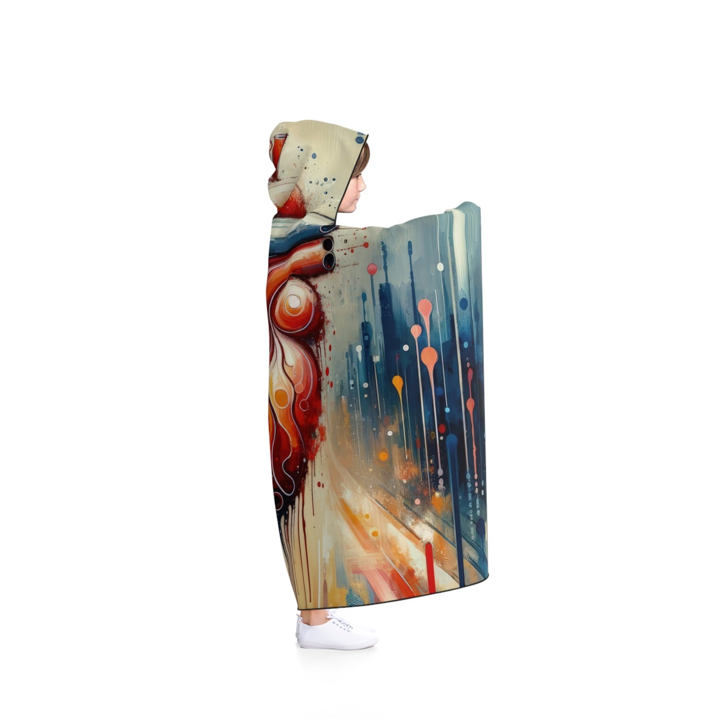 Rhythmic Heart Harmony Hooded Blanket - ATUH.ART
