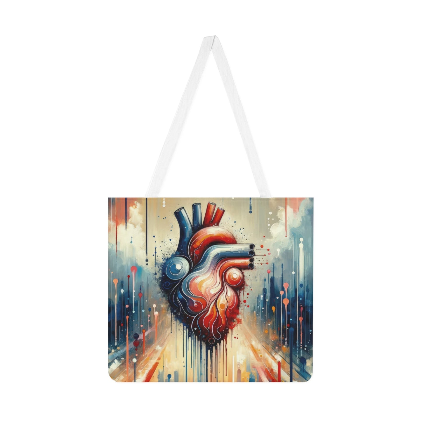 Rhythmic Heart Harmony Shoulder Tote Bag (AOP) - ATUH.ART