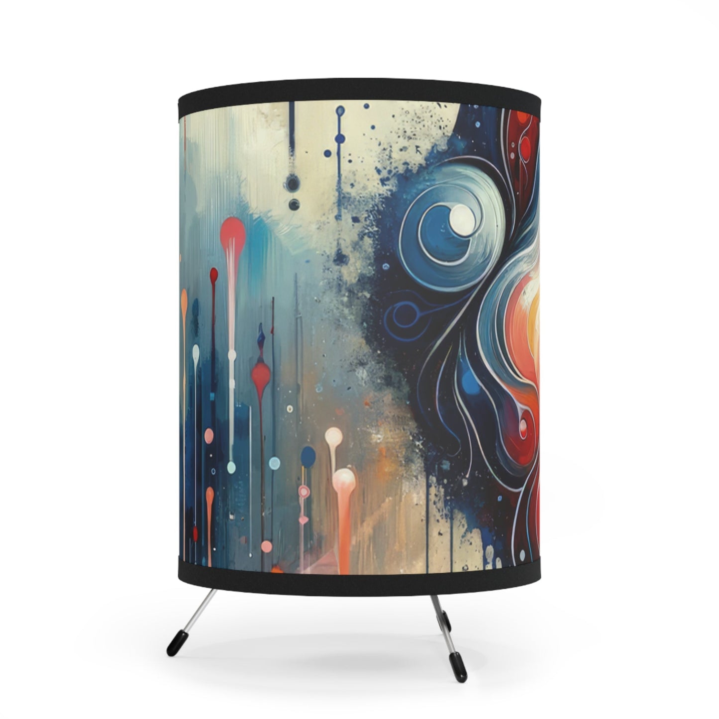 Rhythmic Heart Harmony Tripod Lamp with High-Res Printed Shade, US\CA plug - ATUH.ART