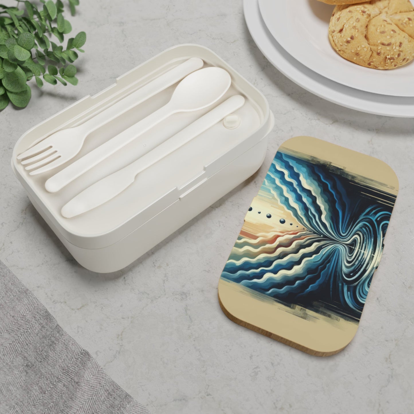 Ripple Effect Abstract Bento Lunch Box - ATUH.ART