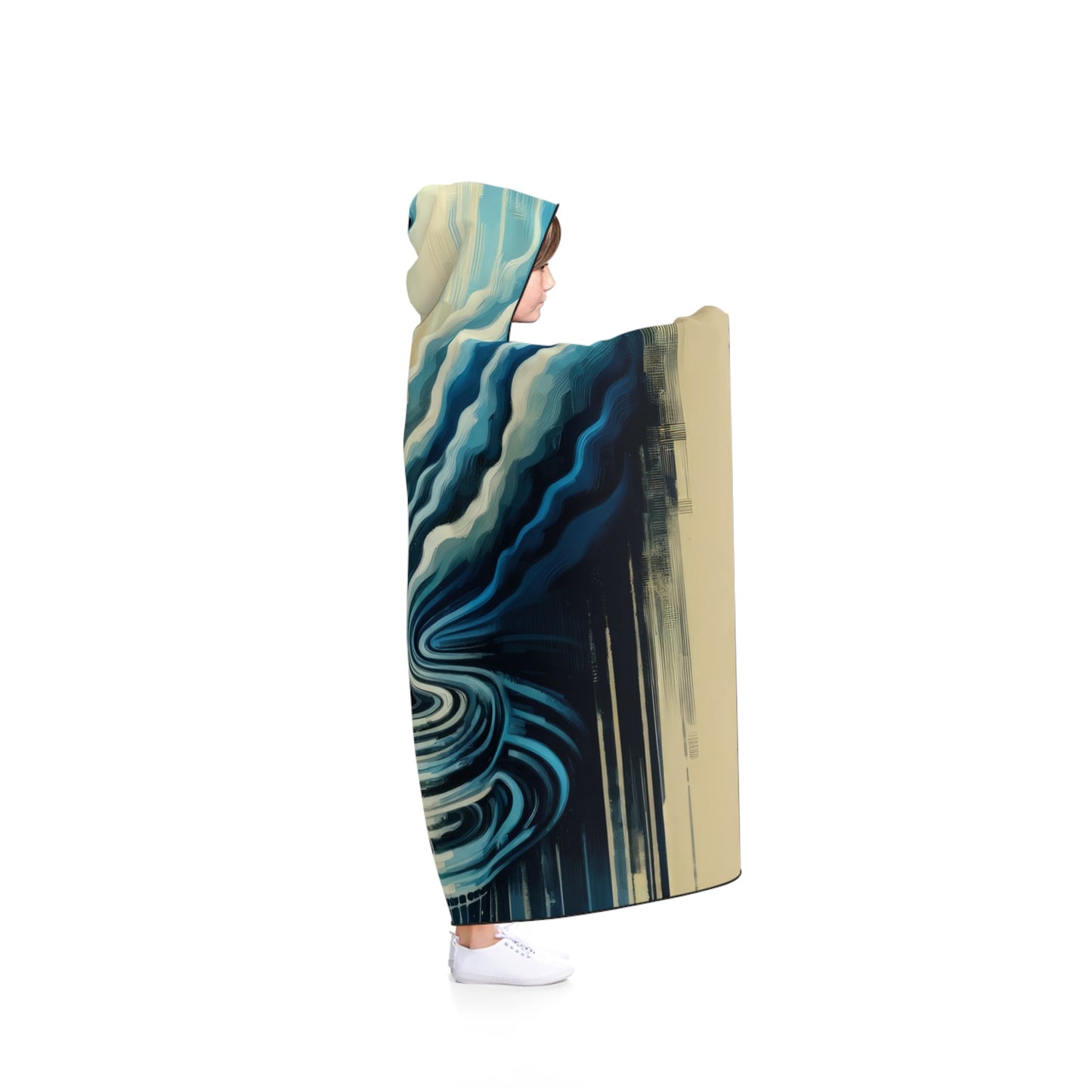 Ripple Effect Abstract Hooded Blanket - ATUH.ART