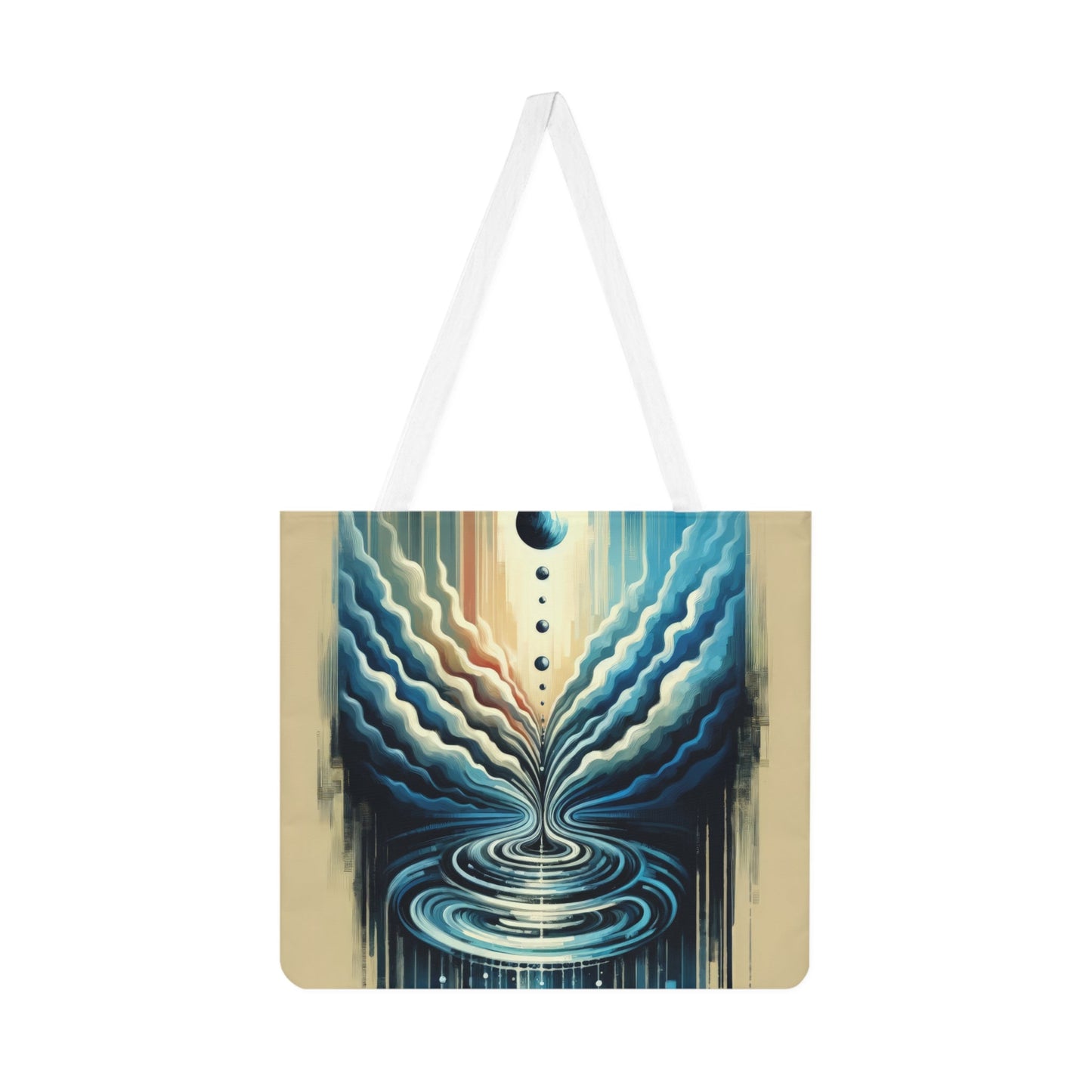 Ripple Effect Abstract Shoulder Tote Bag (AOP) - ATUH.ART