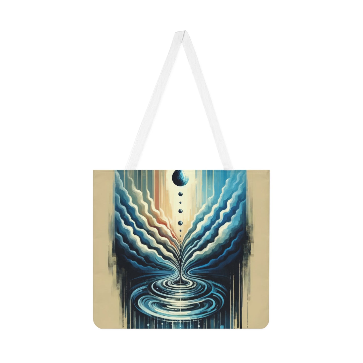 Ripple Effect Abstract Shoulder Tote Bag (AOP) - ATUH.ART