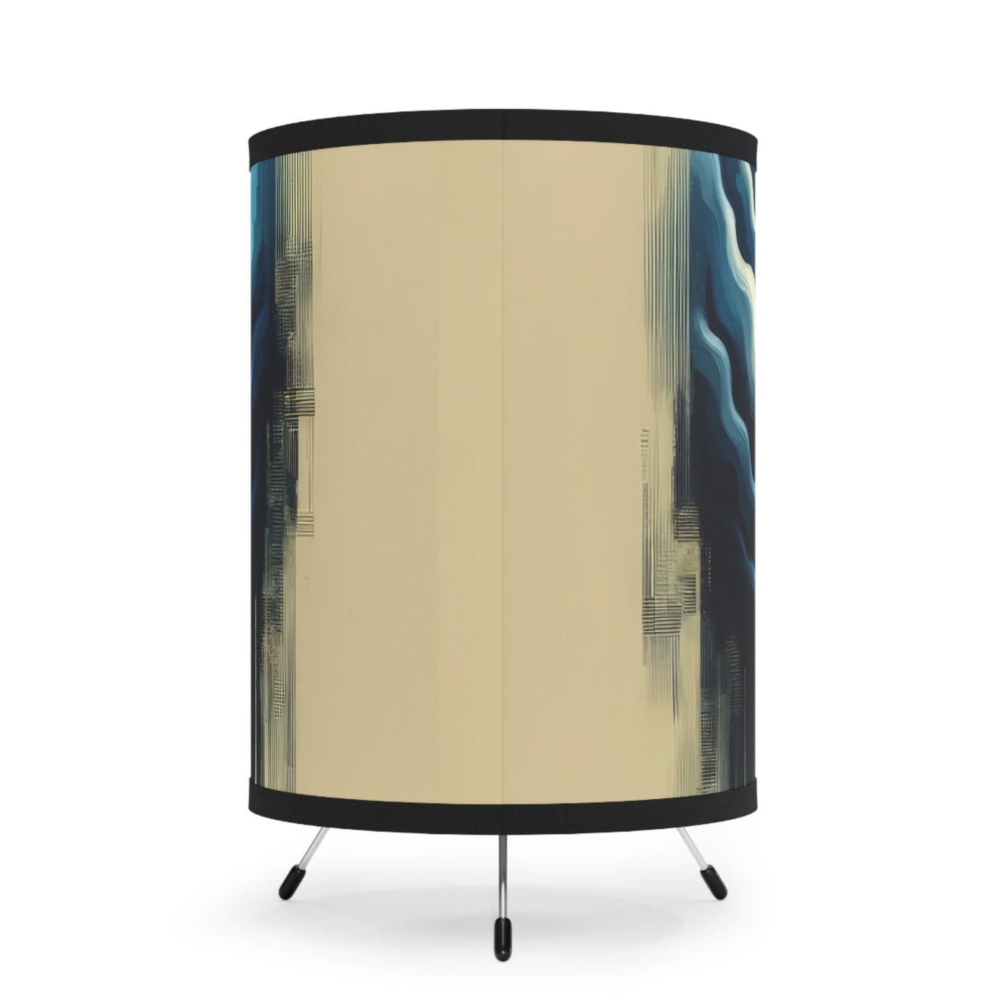 Ripple Effect Abstract Tripod Lamp with High-Res Printed Shade, US\CA plug - ATUH.ART
