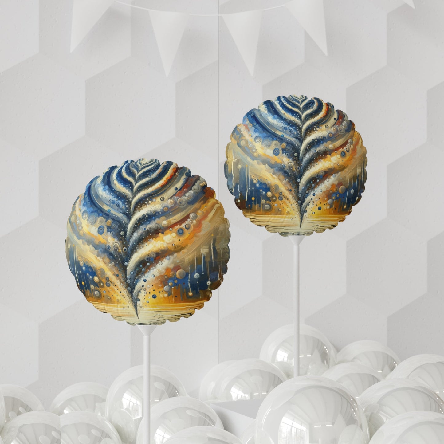 Ripple Effect Abstraction Balloon (Round and Heart-shaped), 11" - ATUH.ART